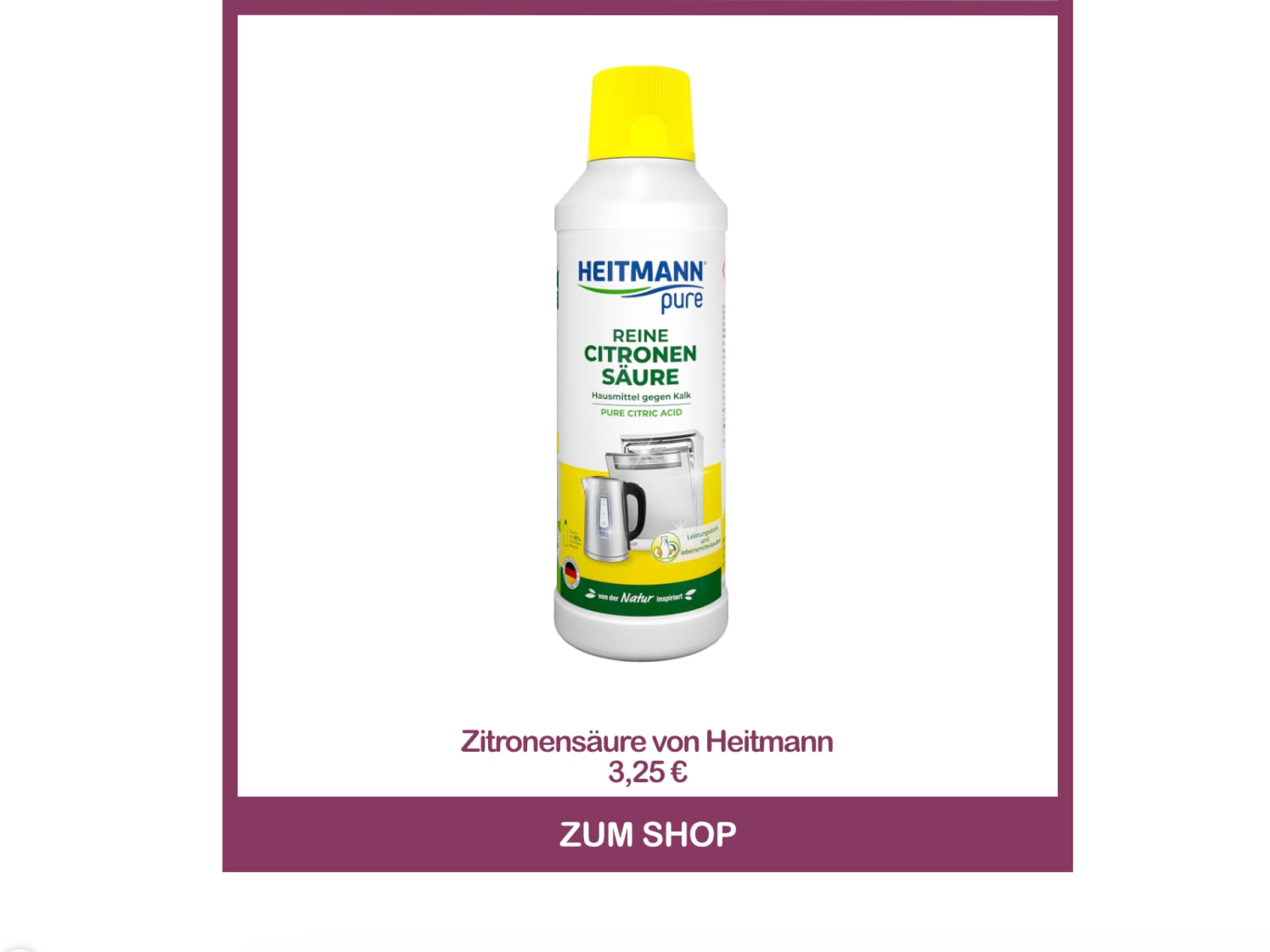 Abfluss reinigen mit Zitronensäure von Heitmann