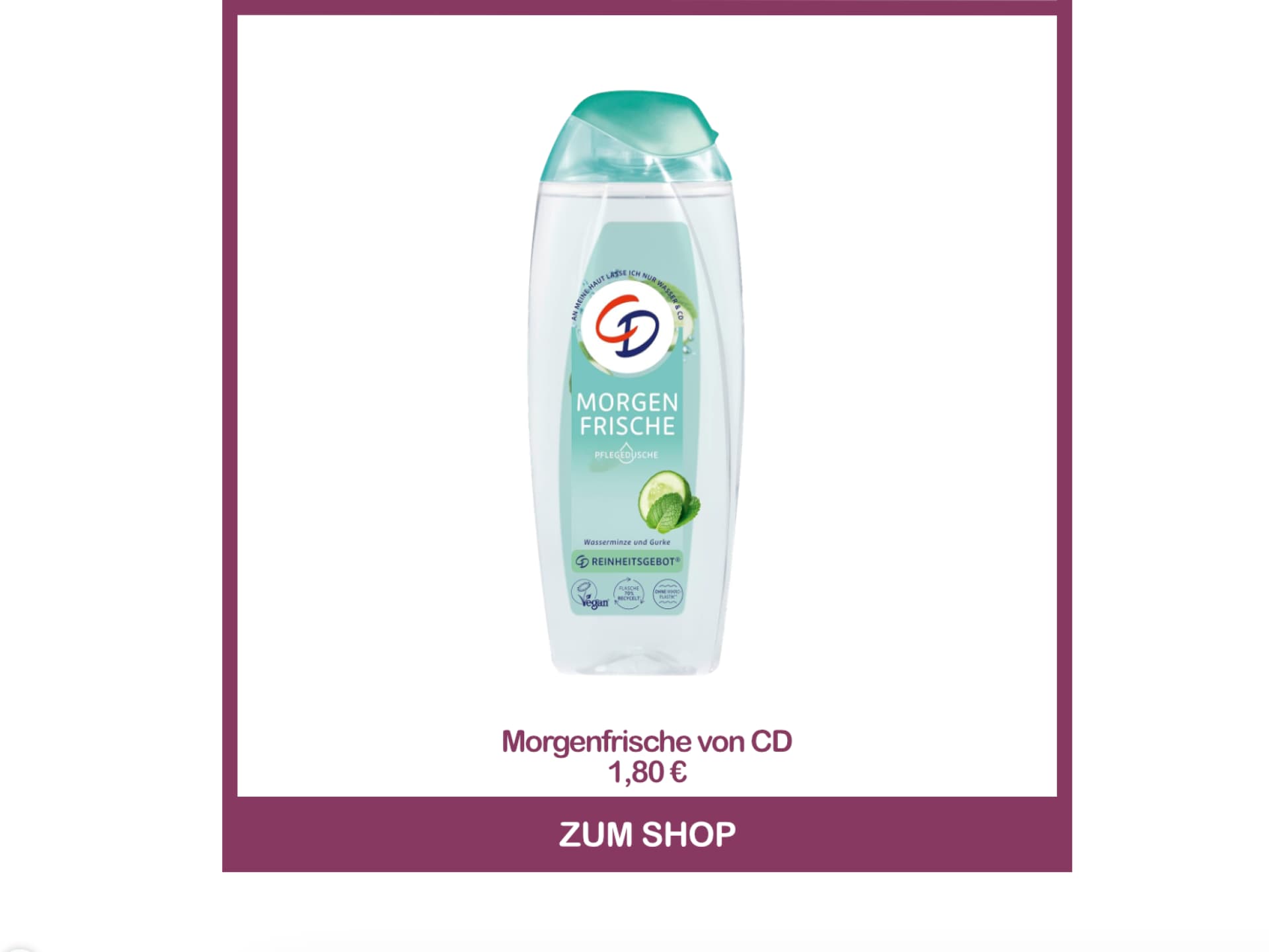 Bestes Duschgel dm - Morgenfrische Duschgel von CD