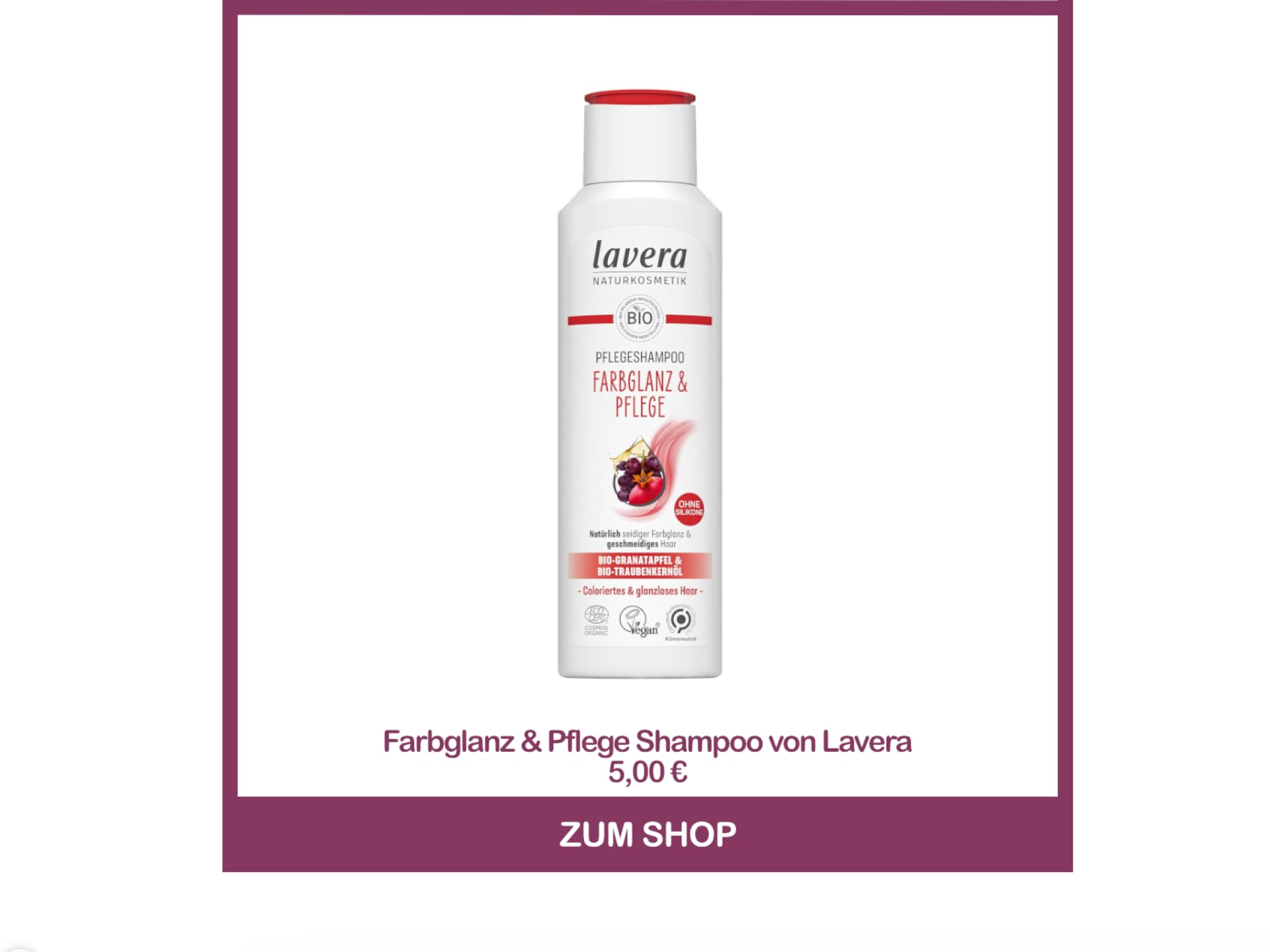 Bestes Naturkosmetik-Shampoo für coloriertes Haar: Farbglanz & Pflege von Lavera