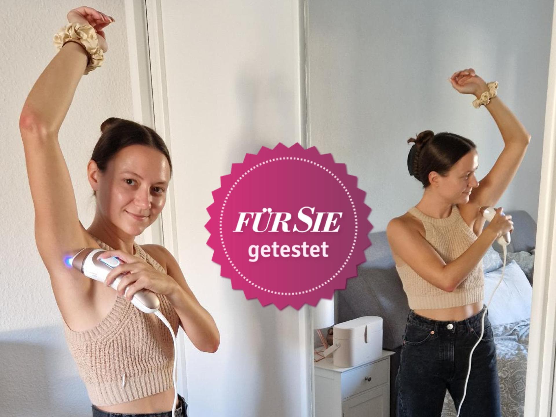 Redakteurin Silva Oldenburg testet den Braun IPL.
