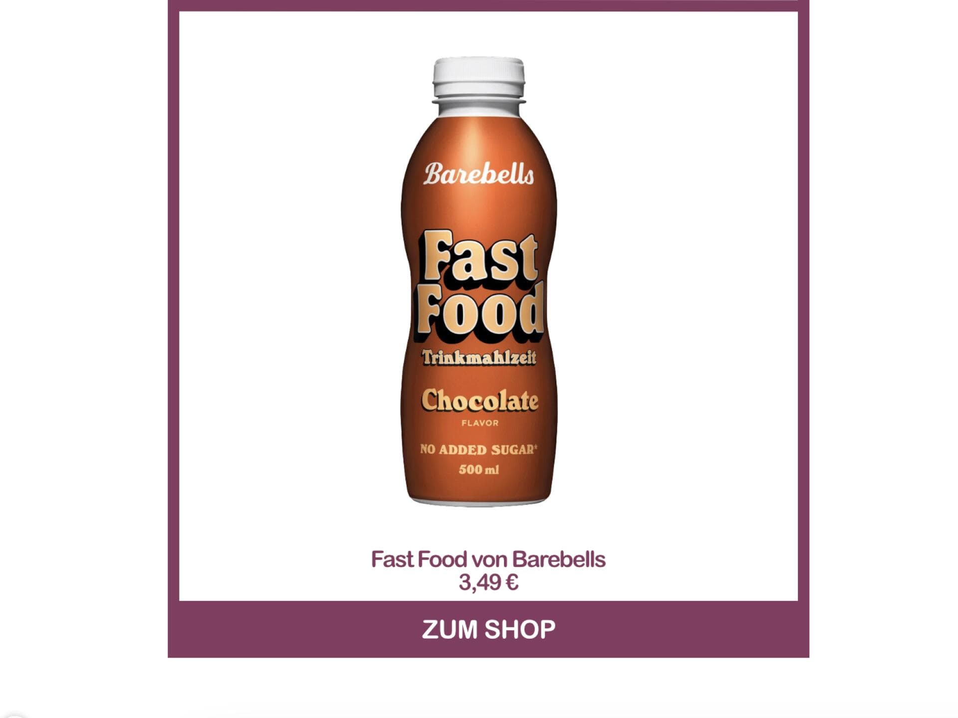 Fast Food von Barebells