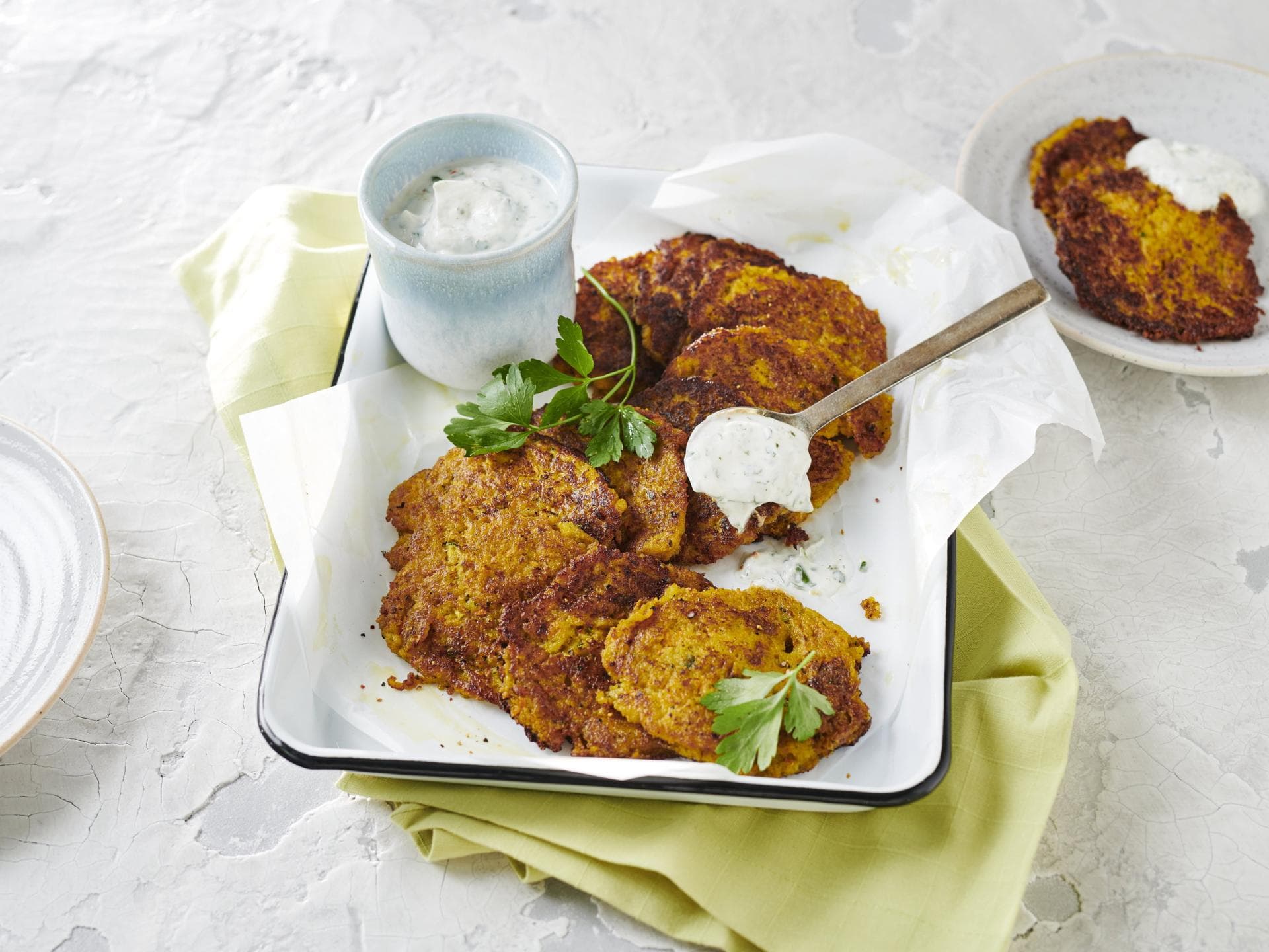 Möhren-Zucchini-Puffer Möhren-Zucchini-Puffer