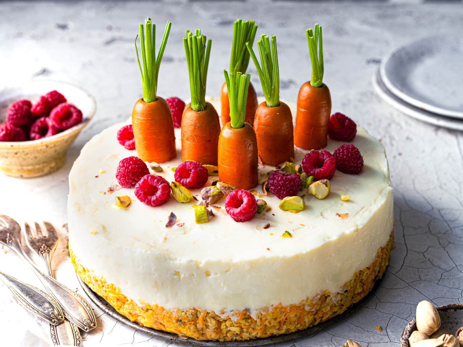 Kuchen ohne Mehl - Oster-Cheesecake