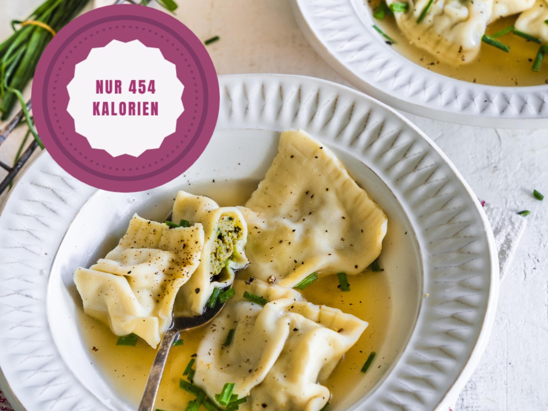 Vegane Maultaschen-Suppe