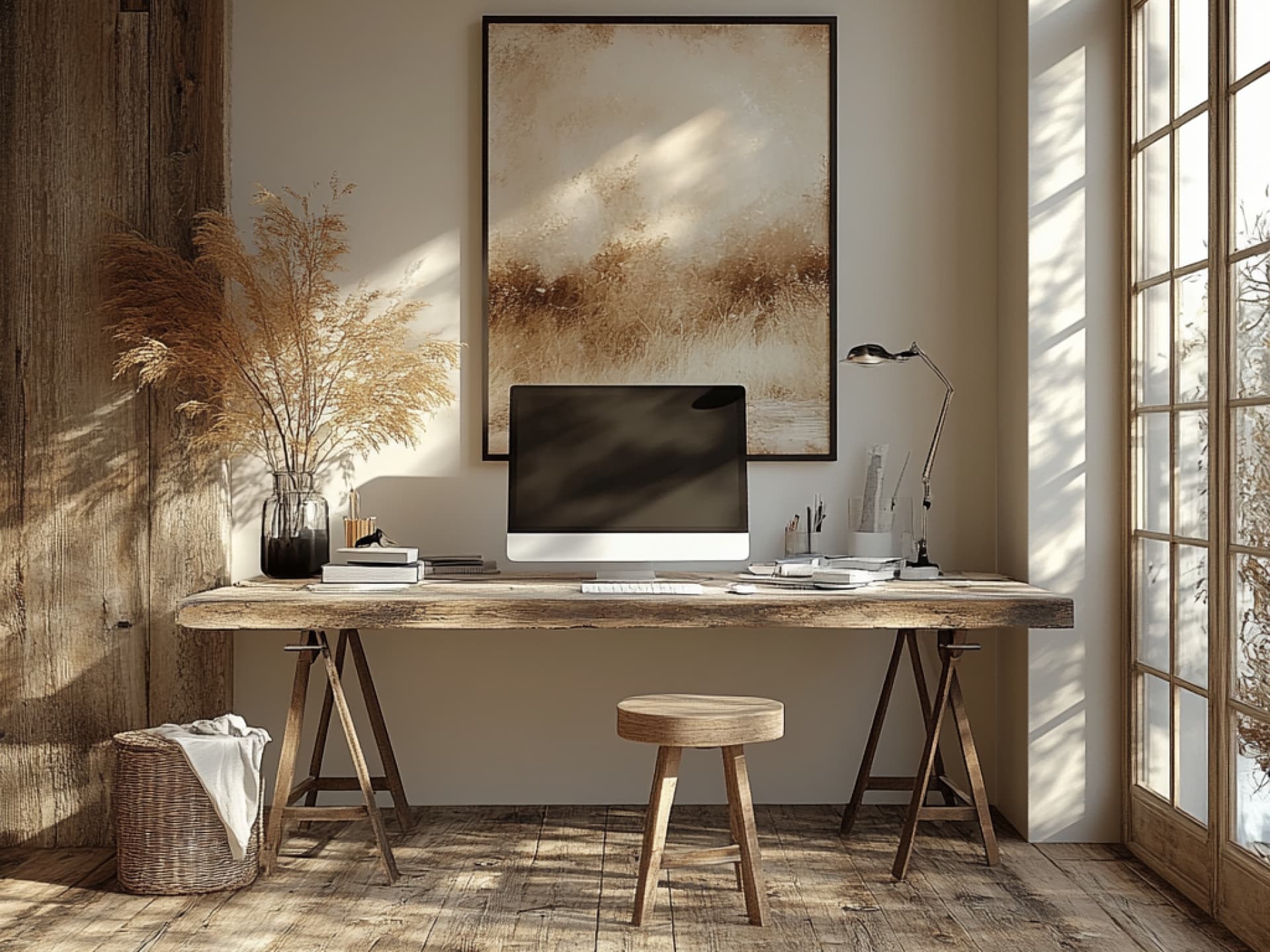 Minimalistisch wohnen - Idee fürs Arbeitszimmer