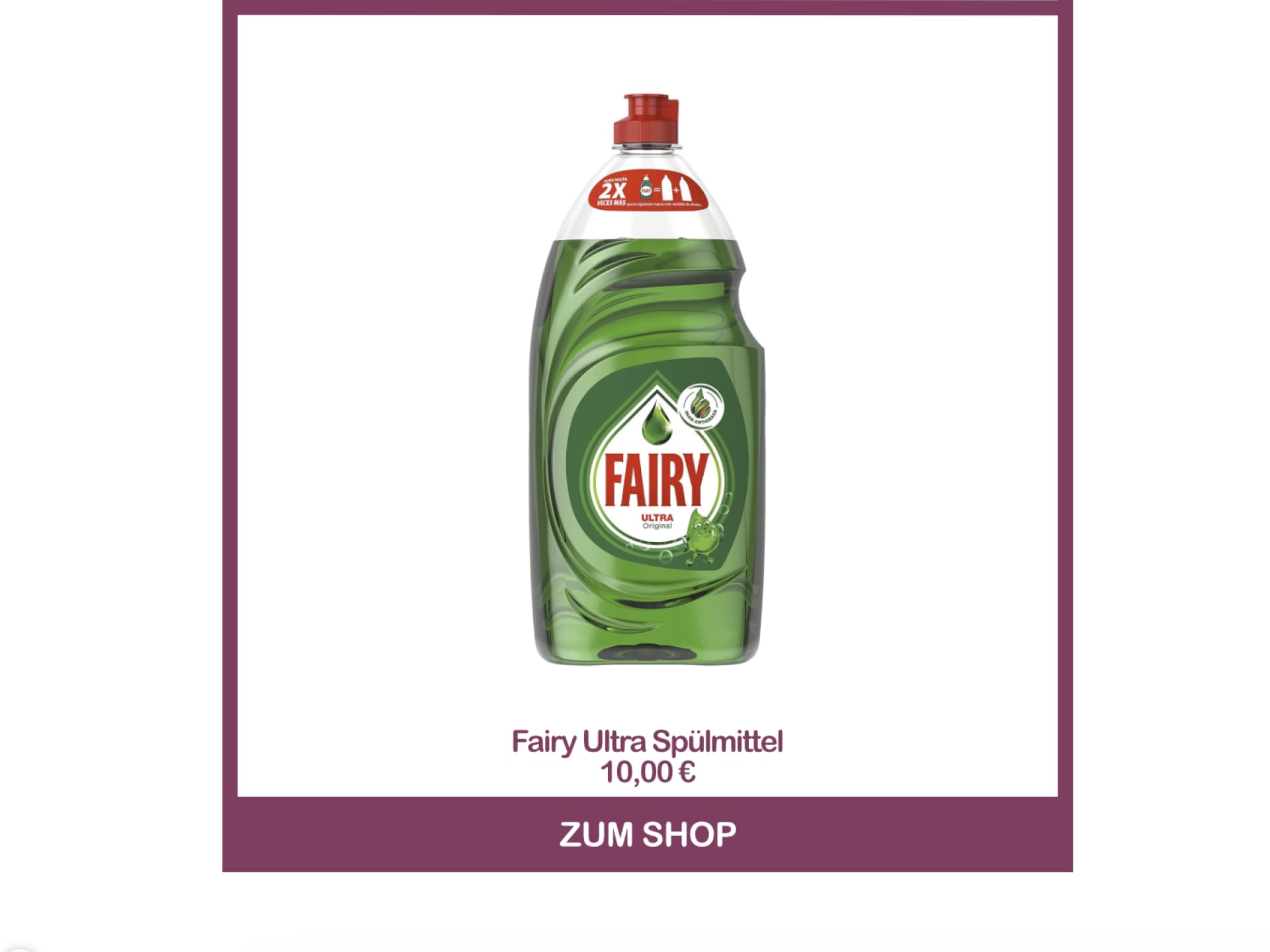 Pfannenboden reinigen mit Fairy Ultra Spülmittel