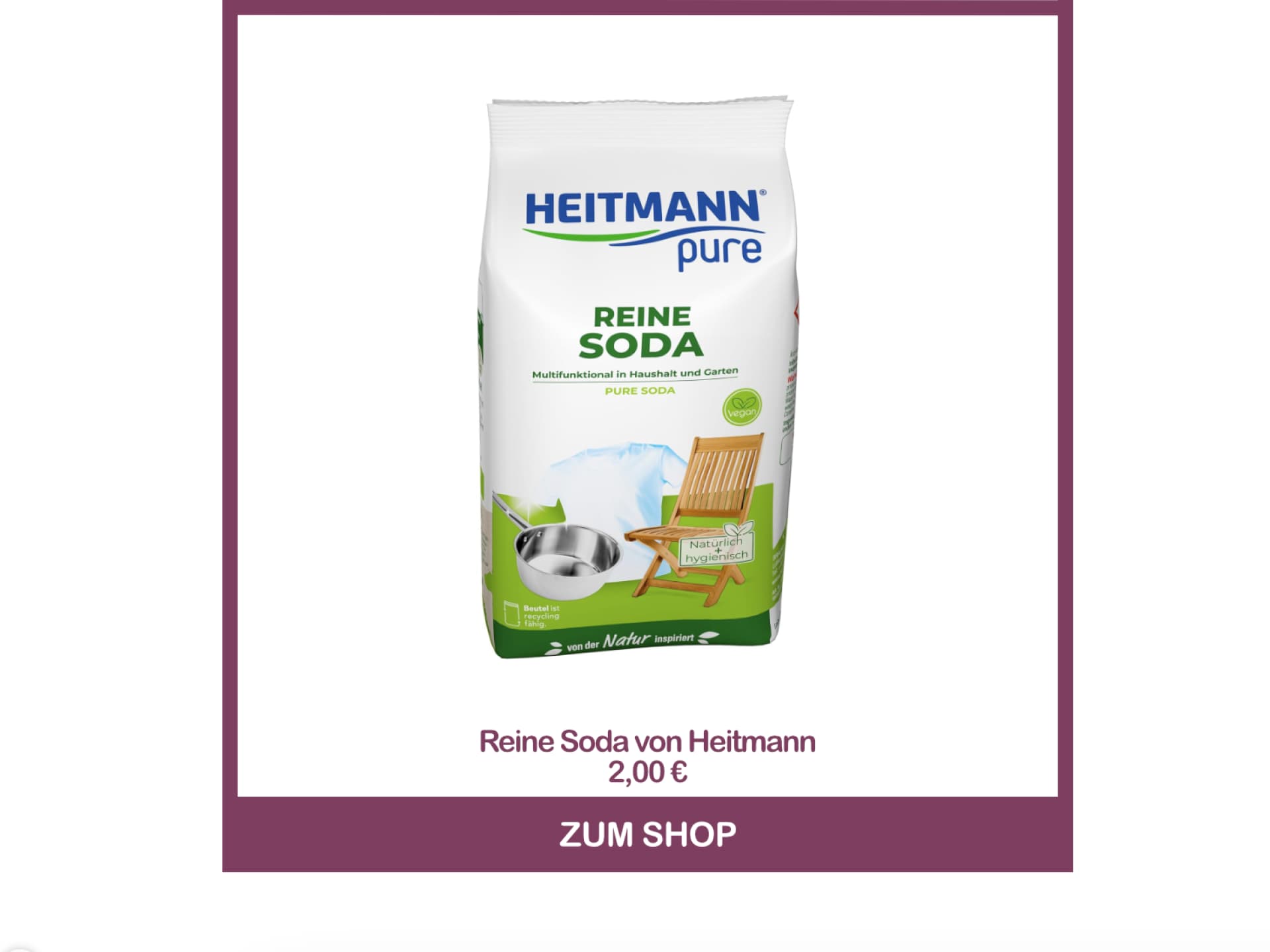 Pfannenboden reinigen mit Soda von Heitmann