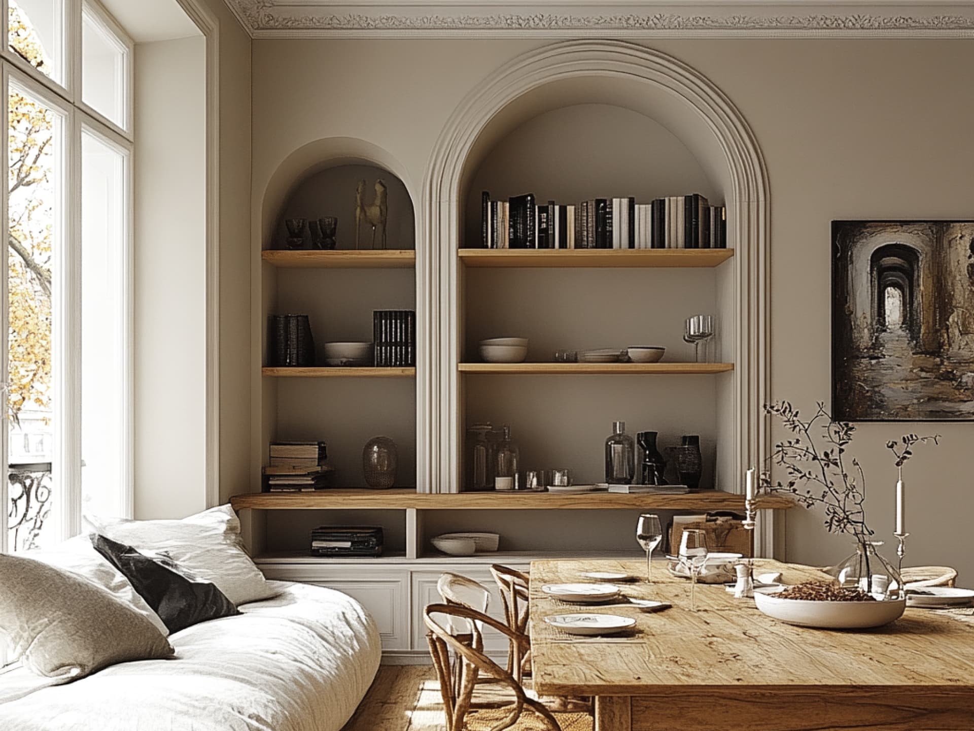 Esszimmer größer wirken lassen durch einen Einbauschrank