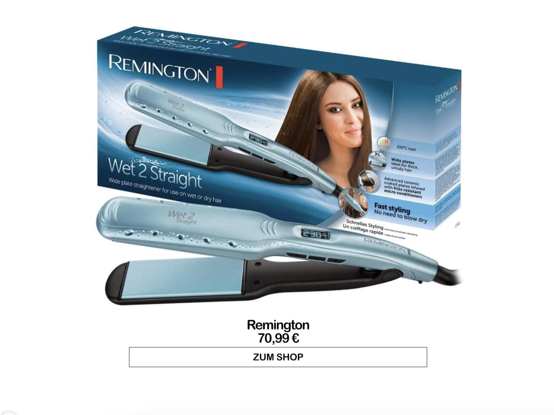 Remington Wet2Straight Haarglätter für nasses Haar