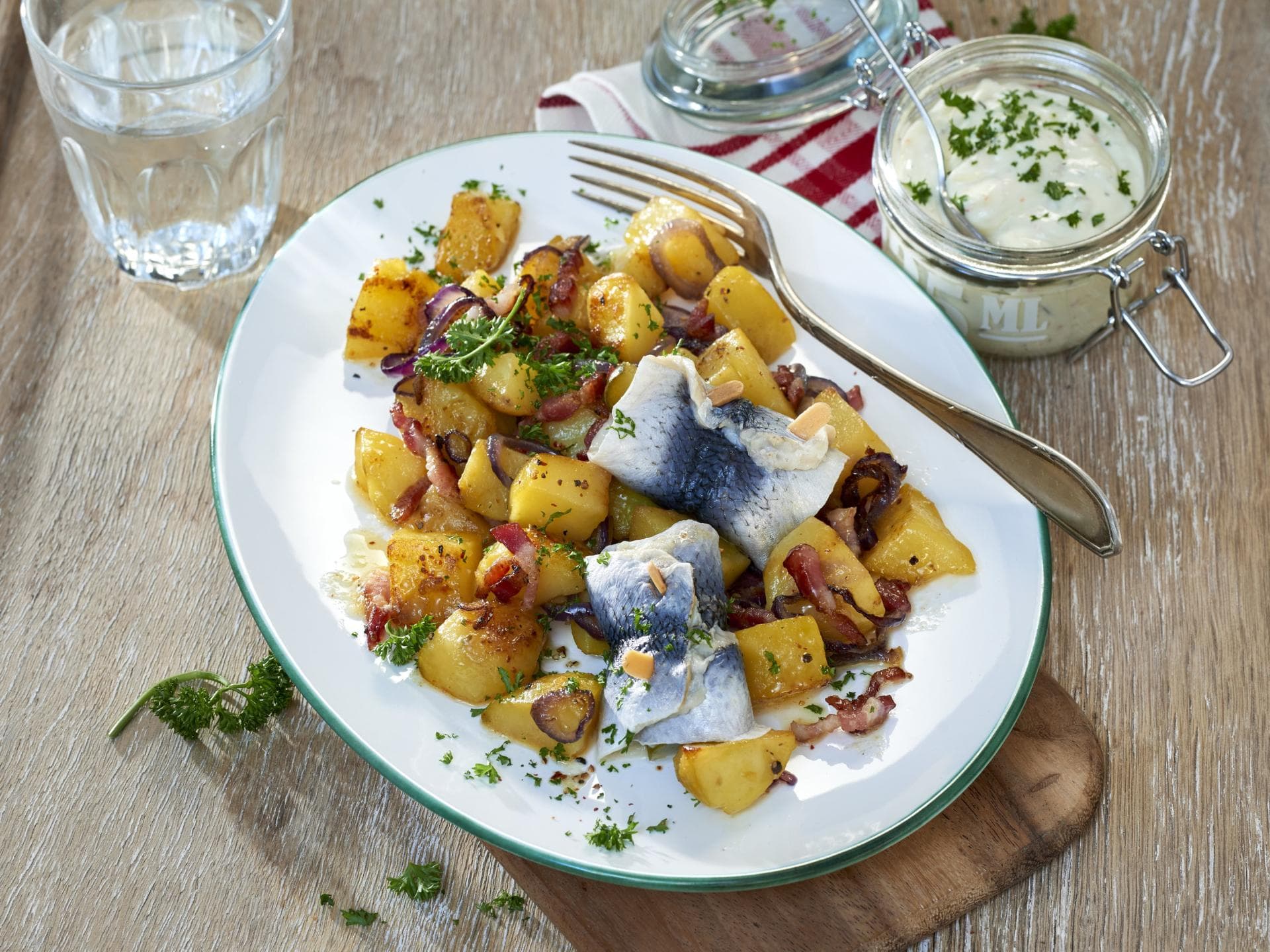 Rollmops mit Bratkartoffeln 