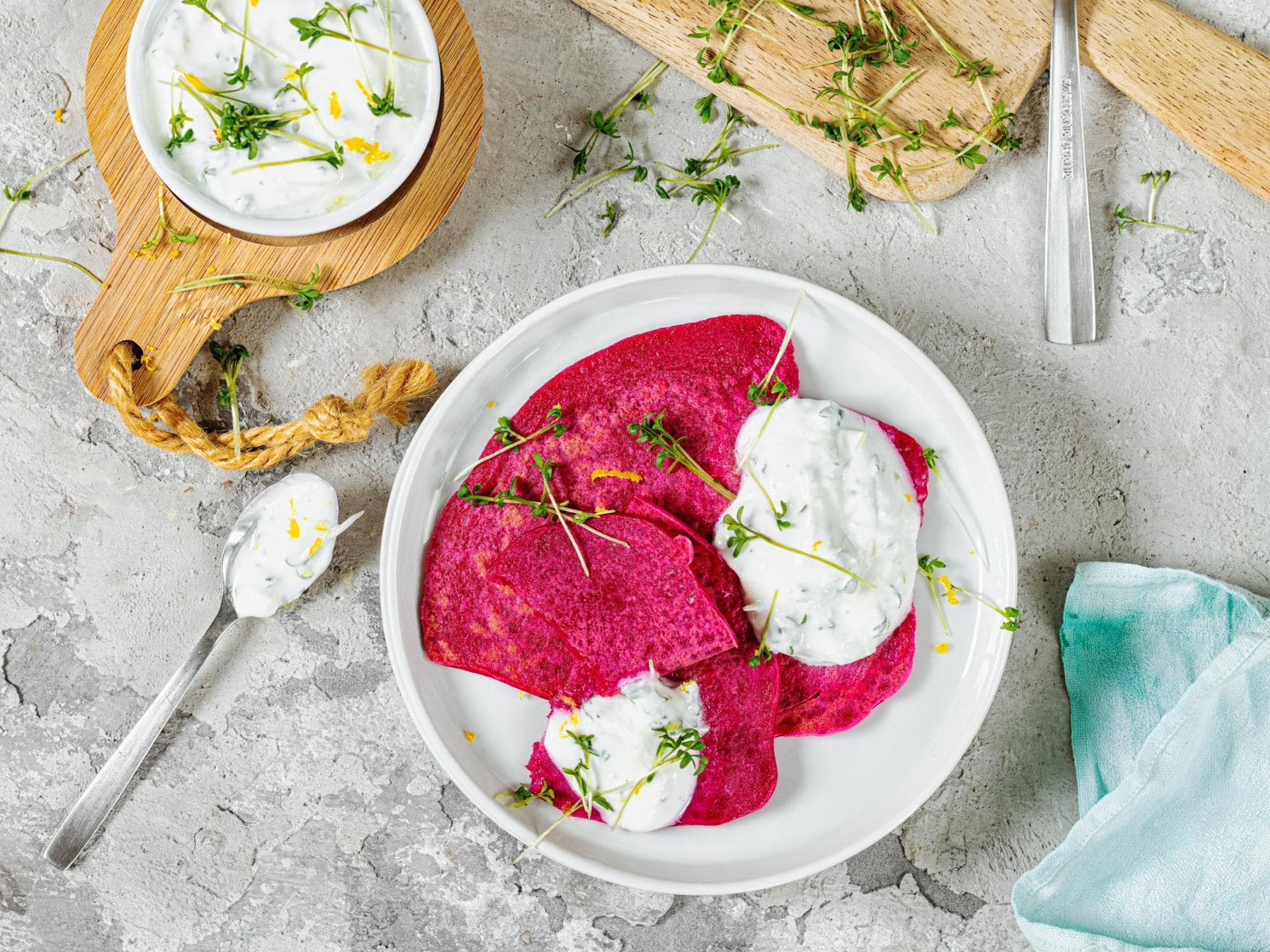 Rote-Bete-Pfannkuchen