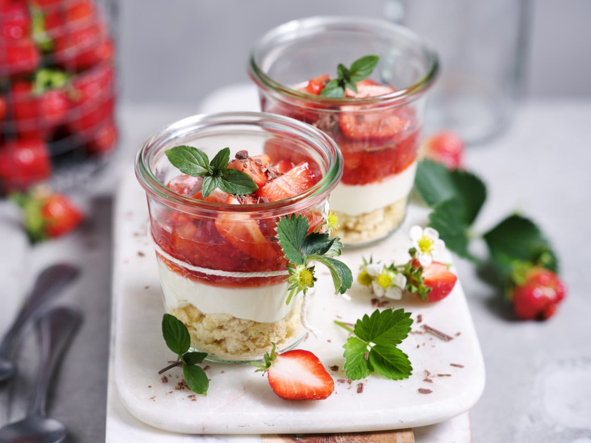 Schneller Erdbeer-Cheesecake 