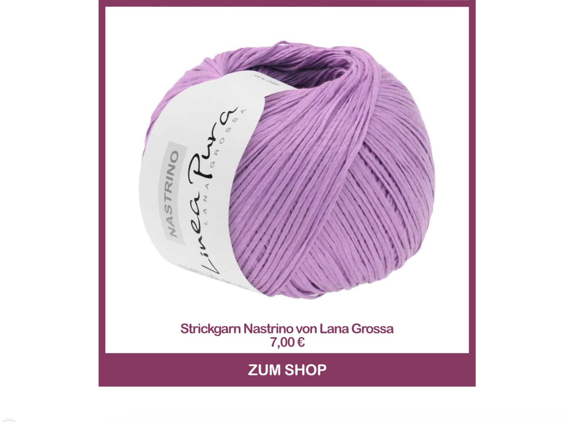Nastrino Strickgarn in Lila von Lana Grossa
