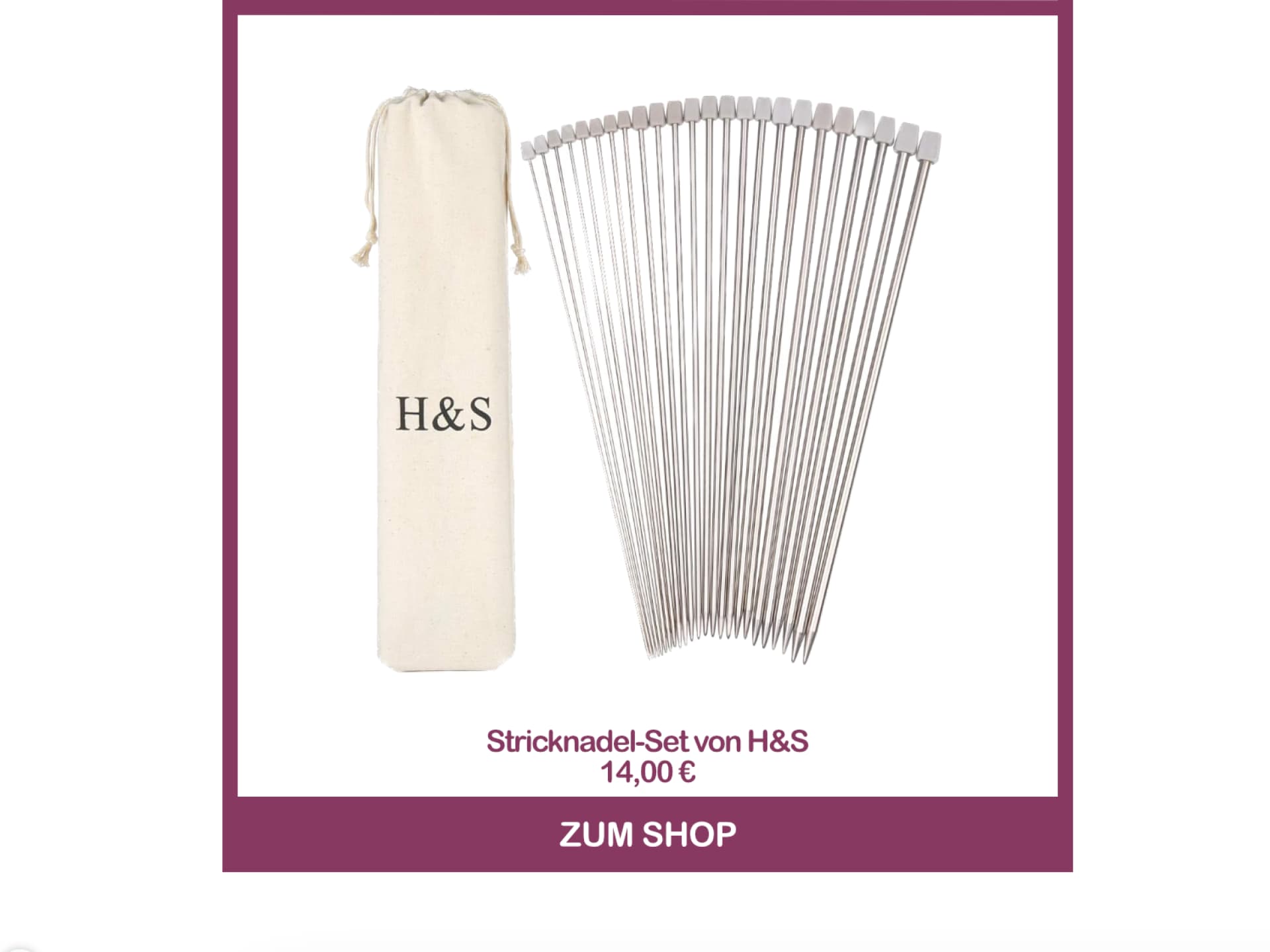 Stricknadel-Set von H&S