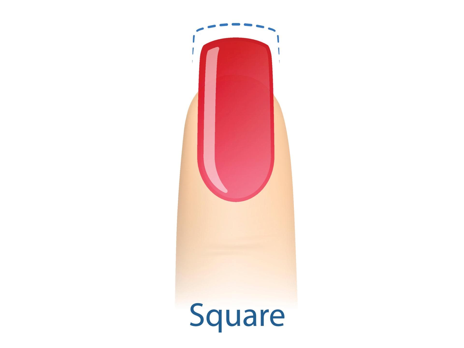 Nagelform eckig