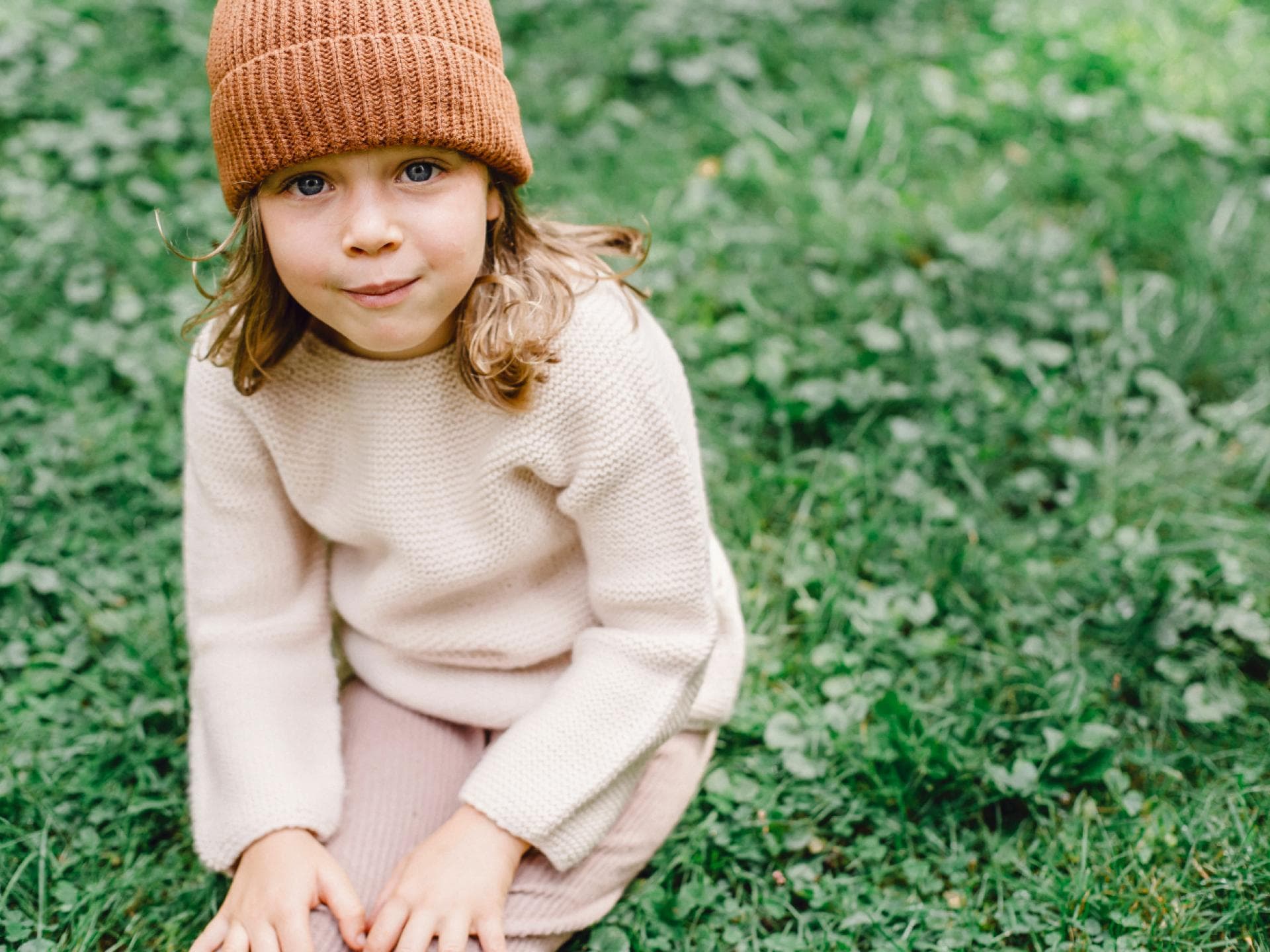 Stricken im Herbst - Kinderpullover