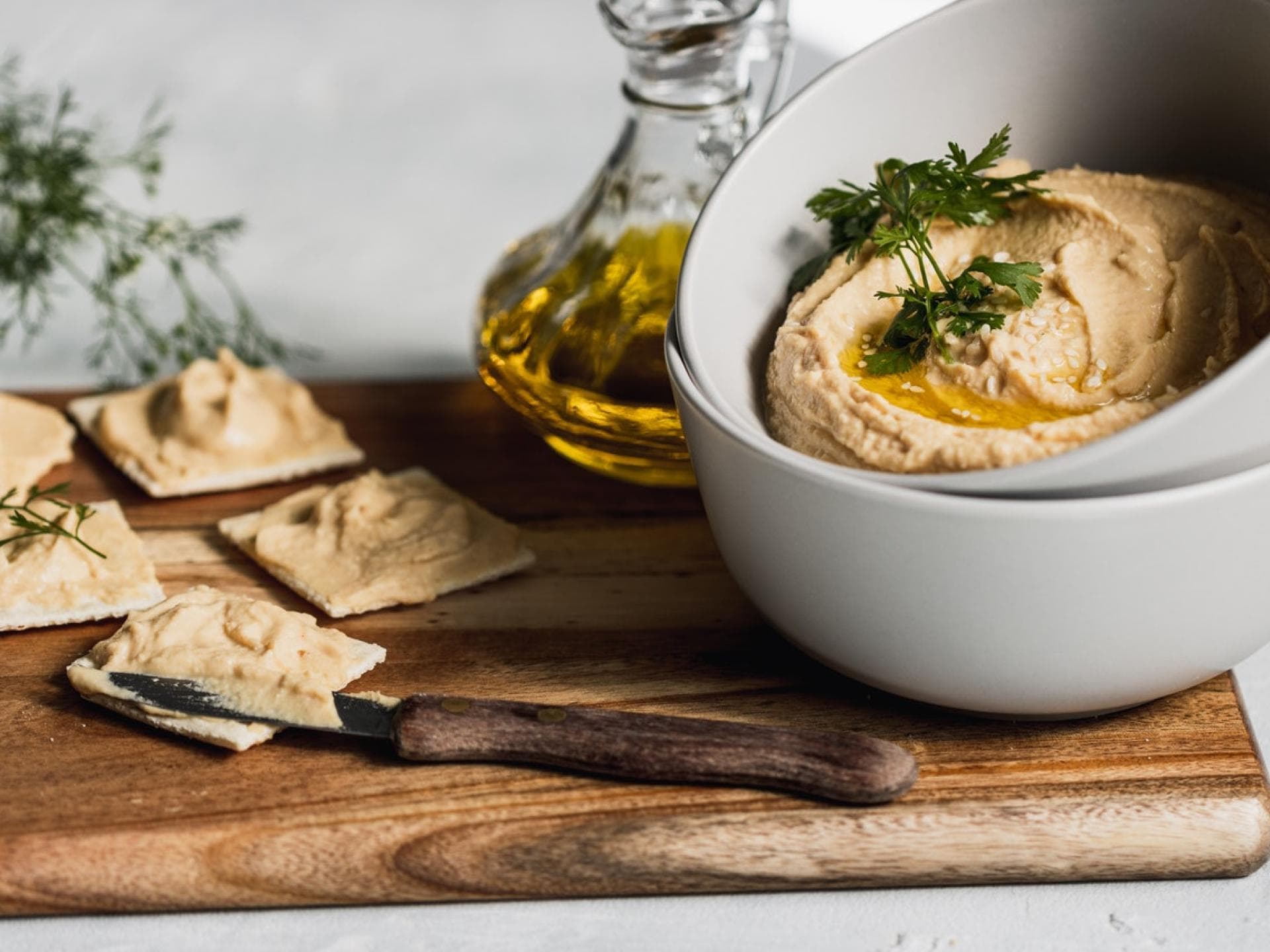Veganer Brotaufstrich selbst gemacht - Hummus