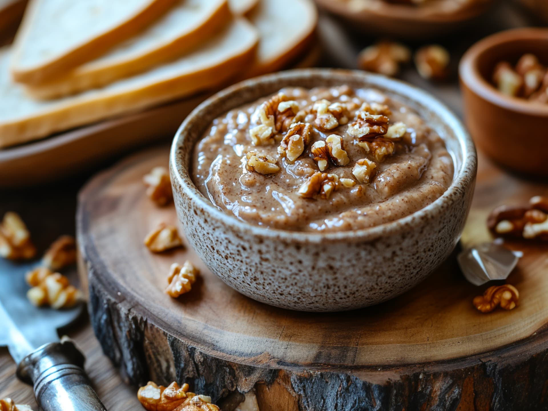 Veganer Brotaufstrich selbst gemacht - fruchtiger Walnuss-Aufstrich