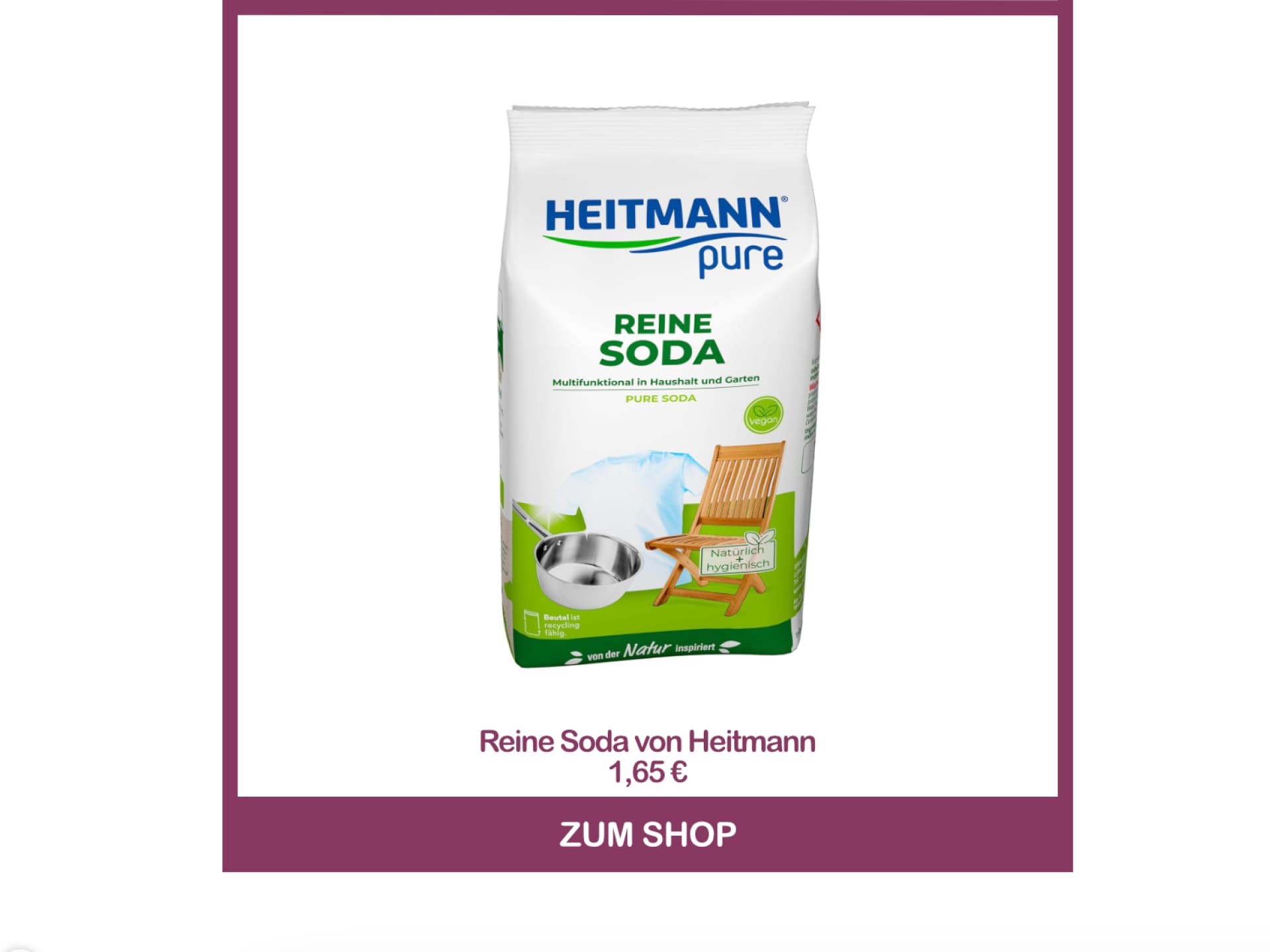 Weiße Wäsche wieder weiß bekommen mit reine Soda von Heitmann