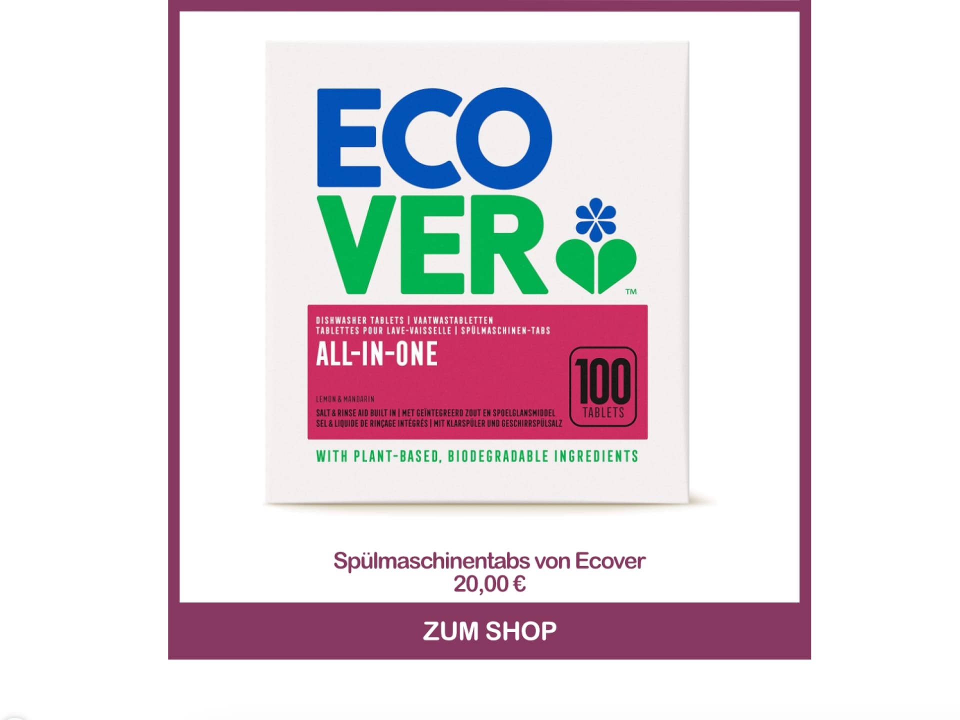 Weiße Wäsche wieder weiß bekommen mit Spülmaschinentabs von Ecover