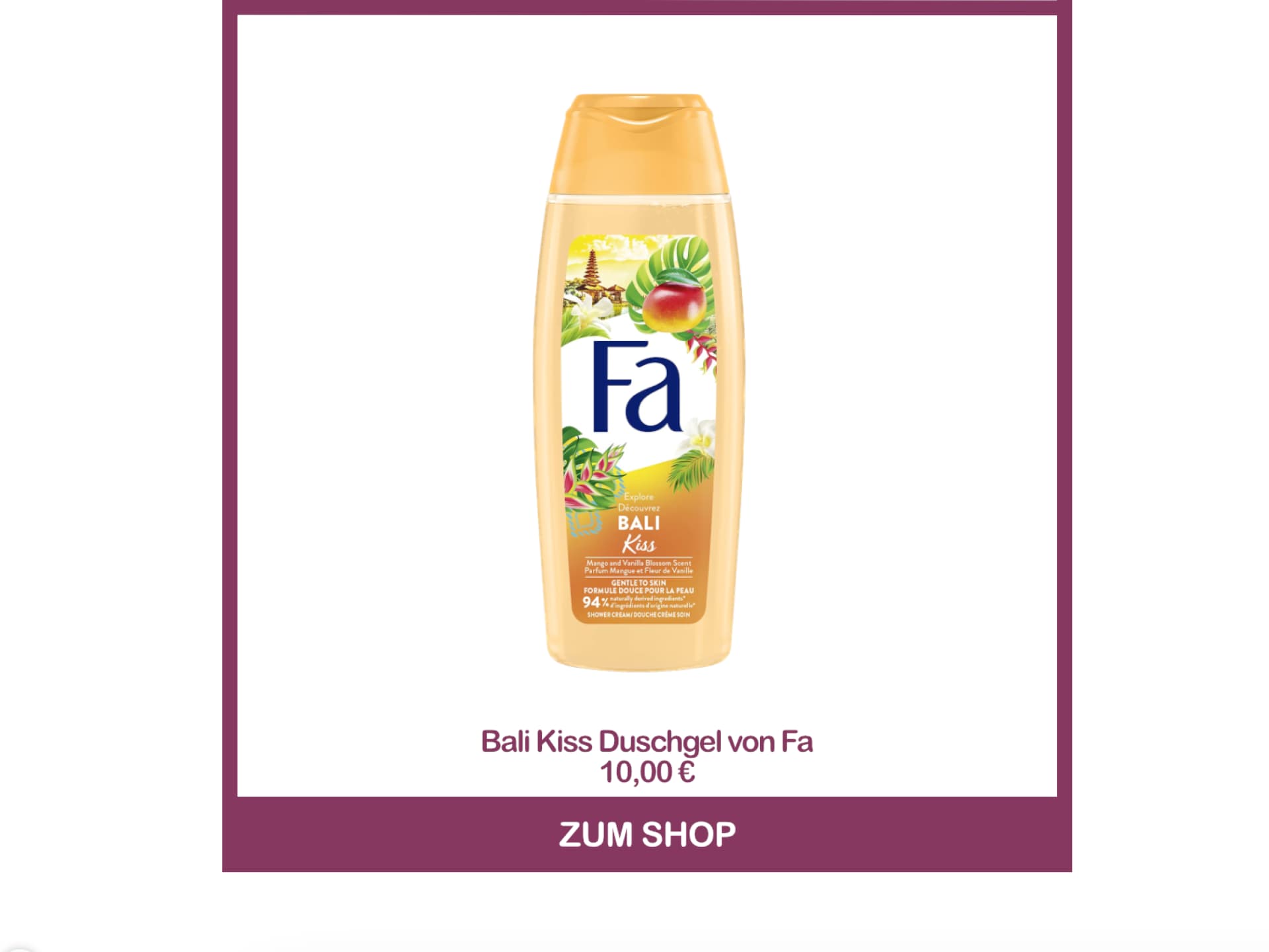 Bali Kiss Duschgel von Fa