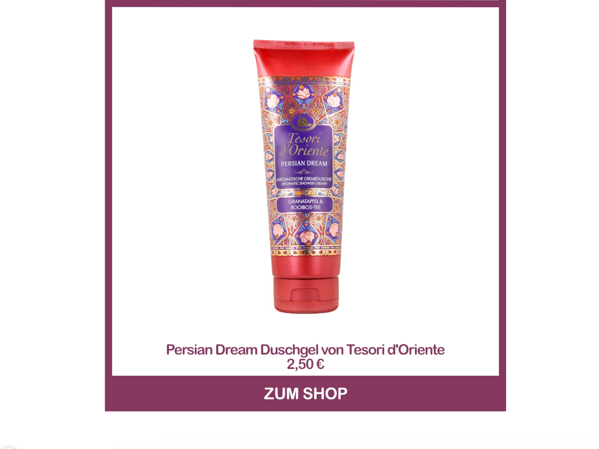 Persian Dream Cremedusche von Tesori d'Oriente