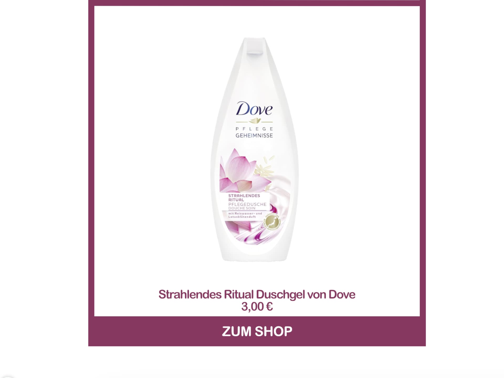 Strahlendes Ritual Duschgel von Dove