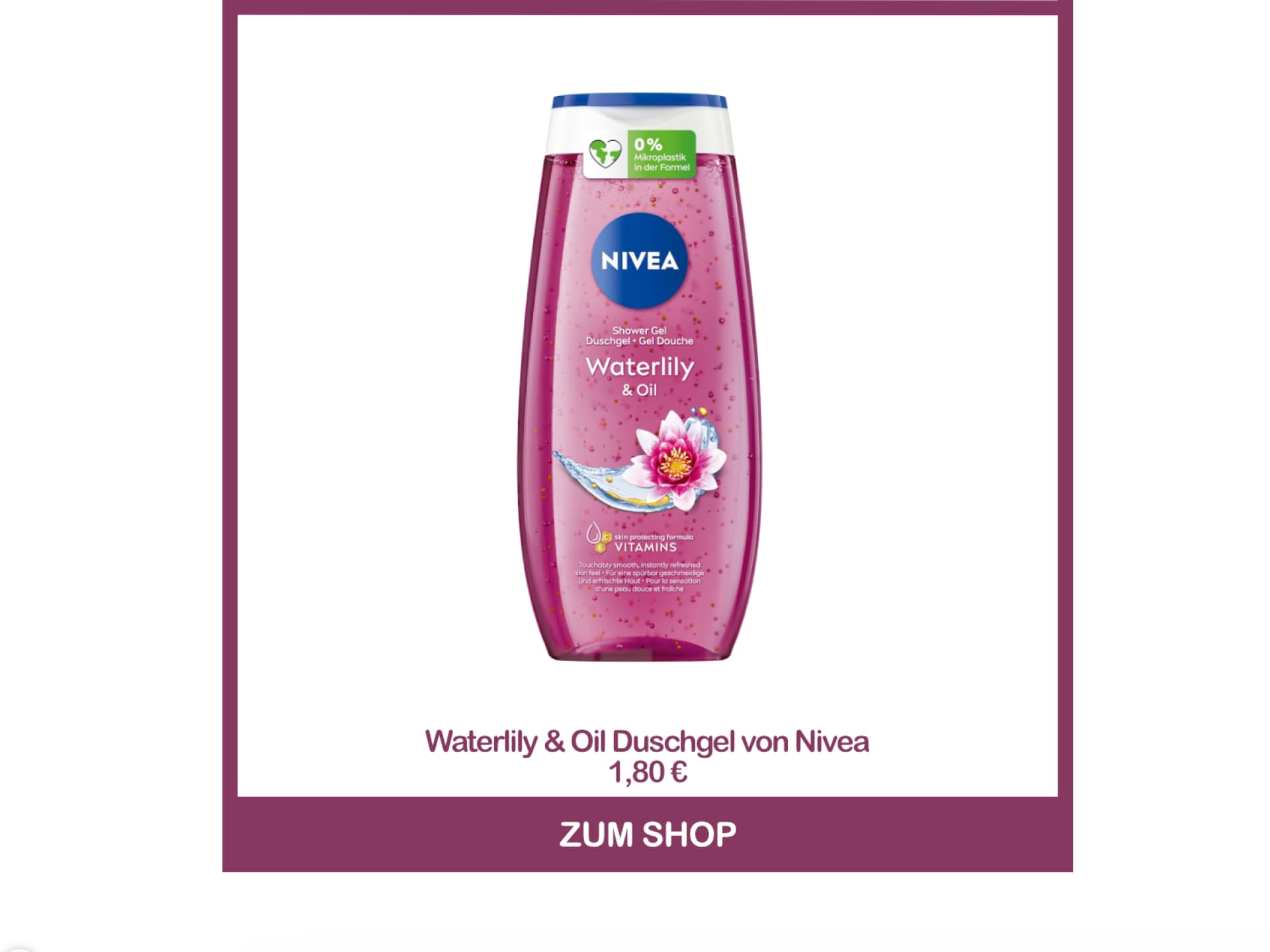 Waterlily & Oil Duschgel von Nivea