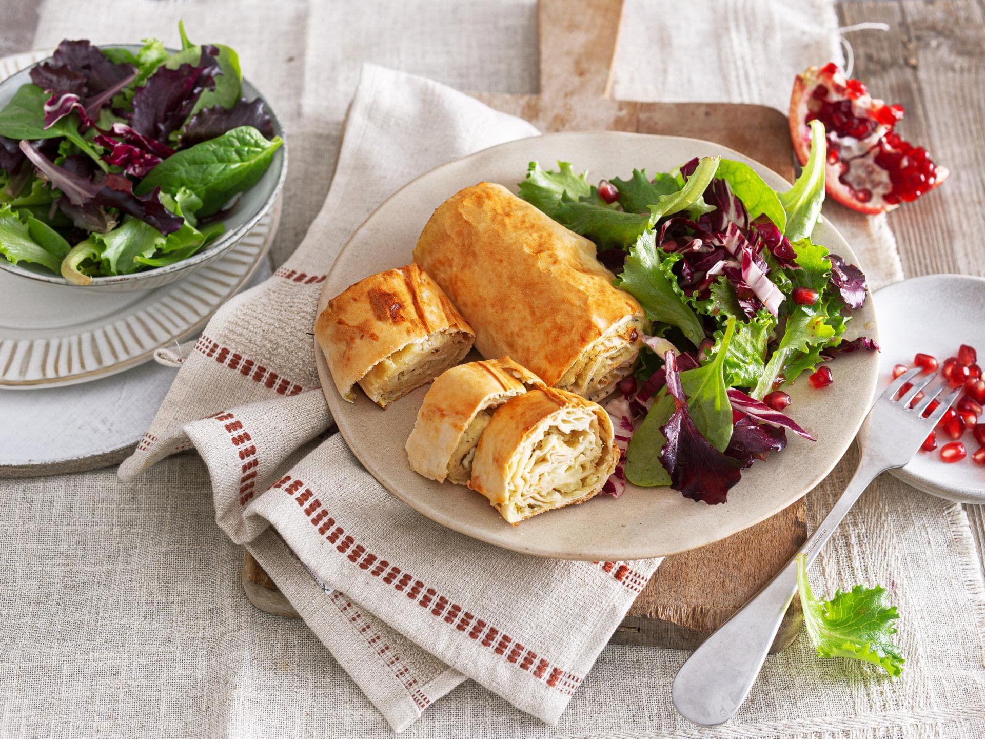 Yufka-Rollen mit Kartoffelfüllung 