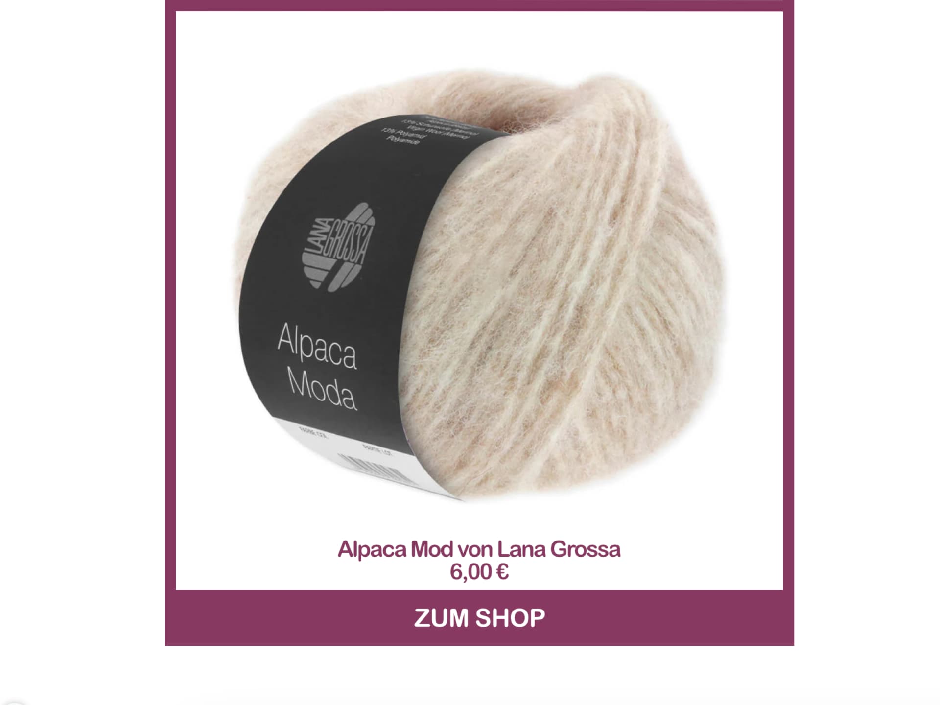 Strickgarn Alpaca Moda von Lana Grossa