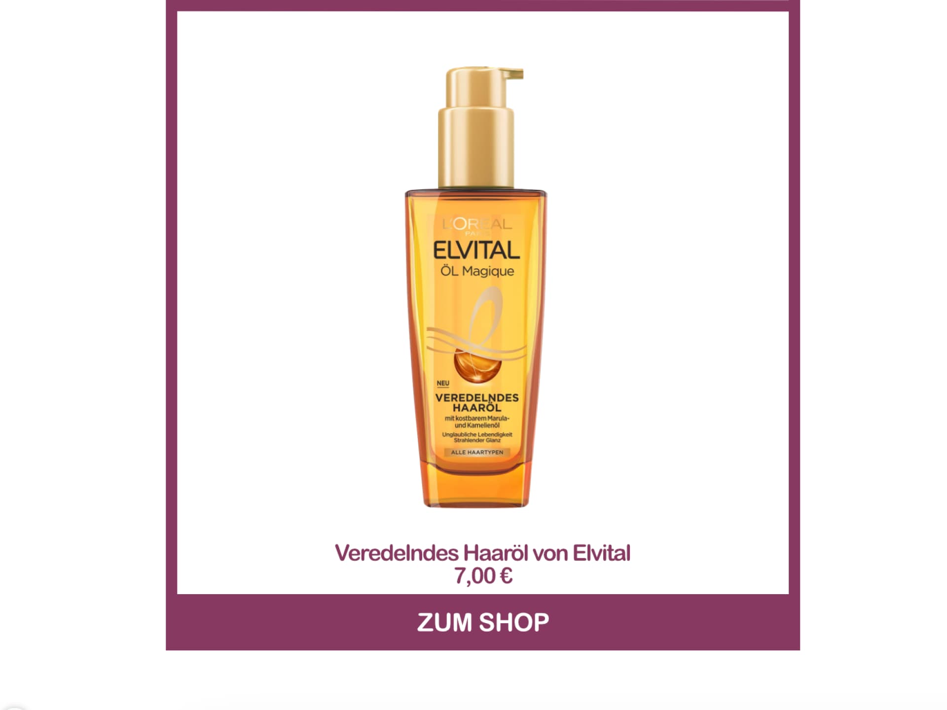 Bestes Haaröl dm - Öl-Magique Haaröl von Elvital