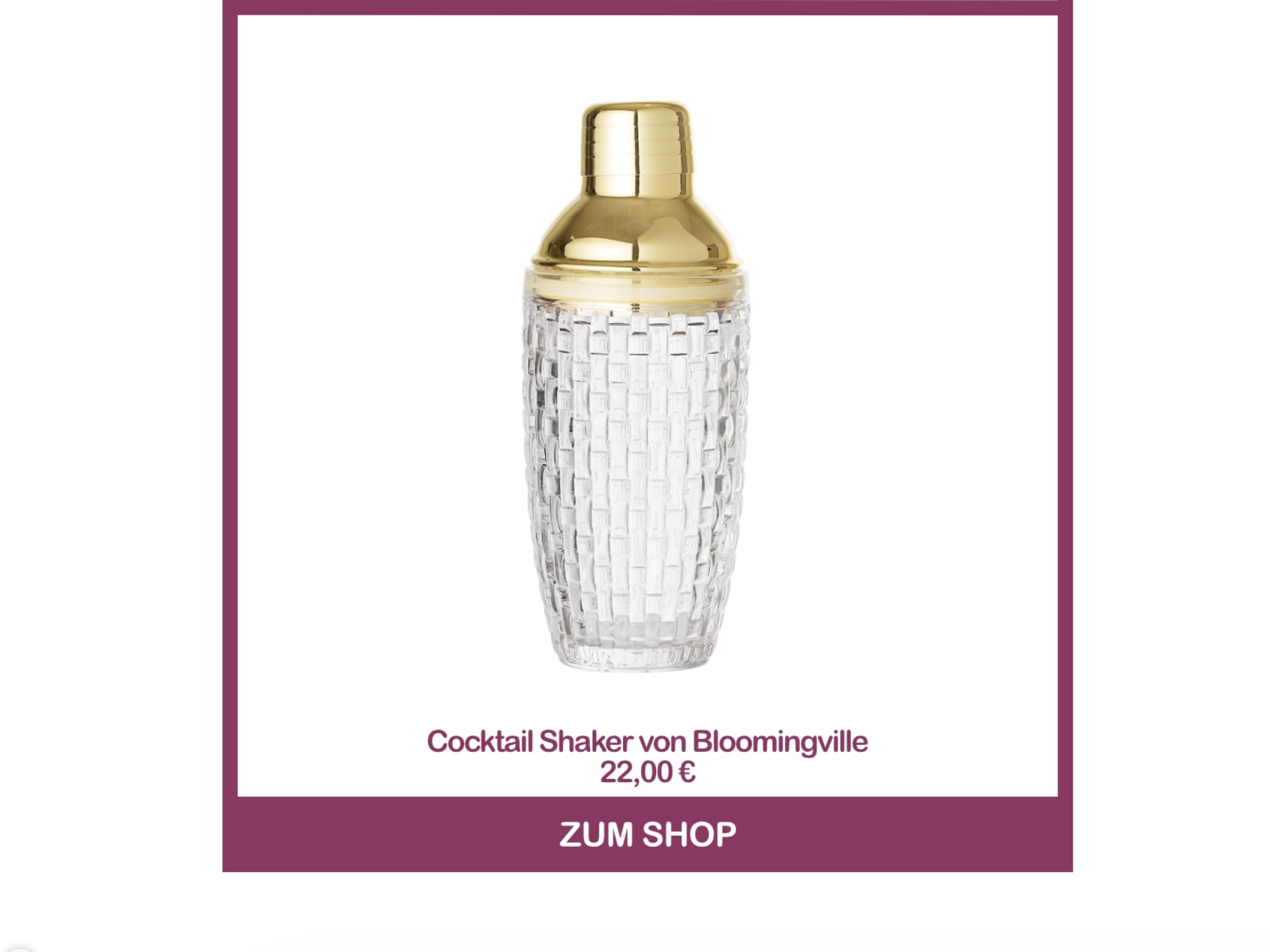 Cocktail Shaker von Bloomingville für den Herbst-Aperol