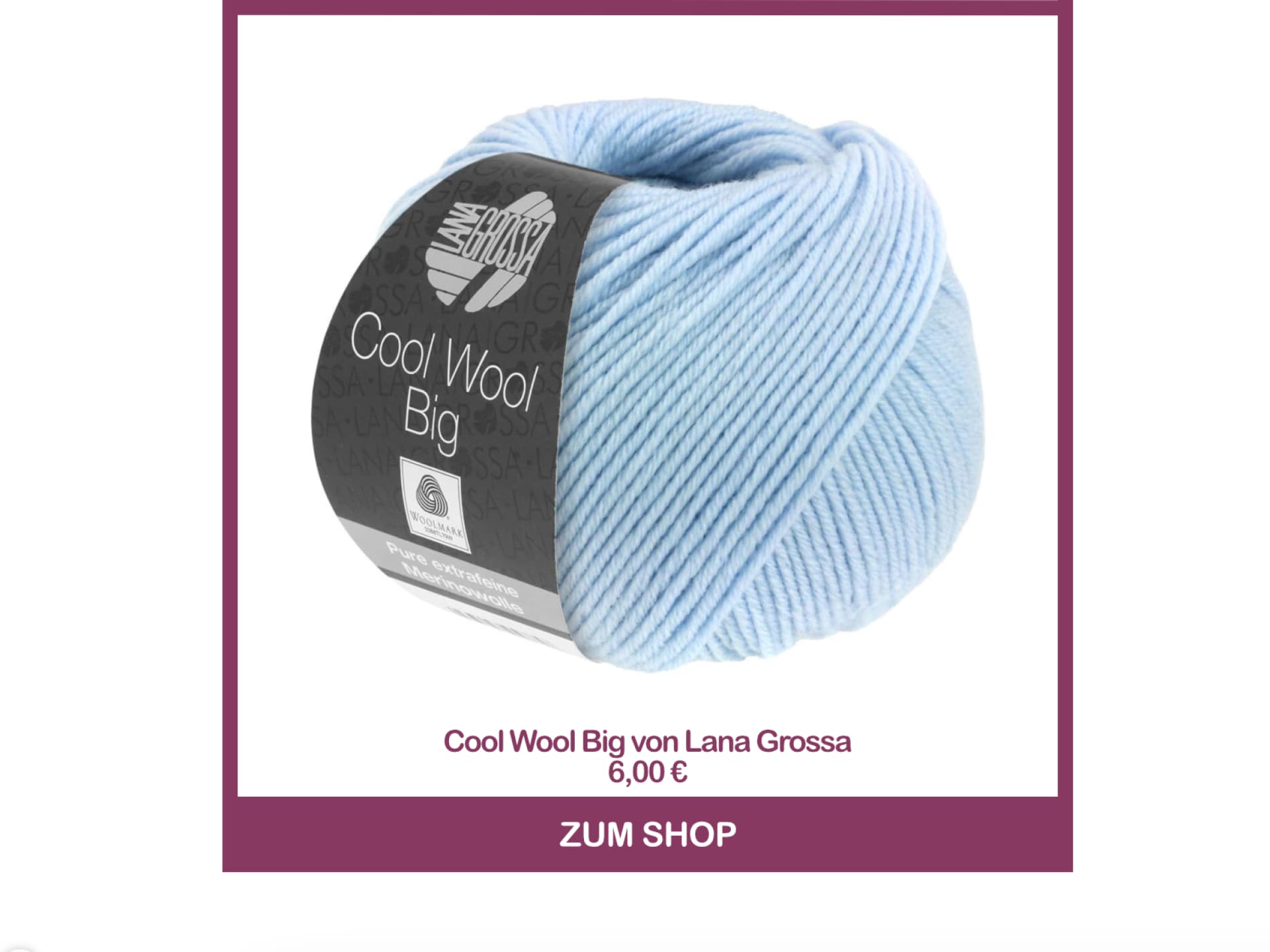 Cool Wool Big von Lana Grossa in Hellblau