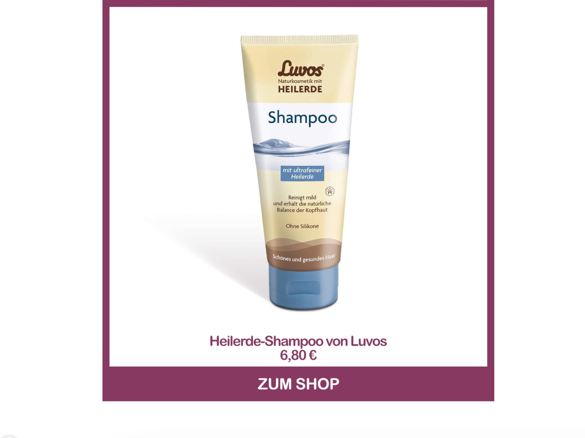 Heilerde-Shampoo von Luvos