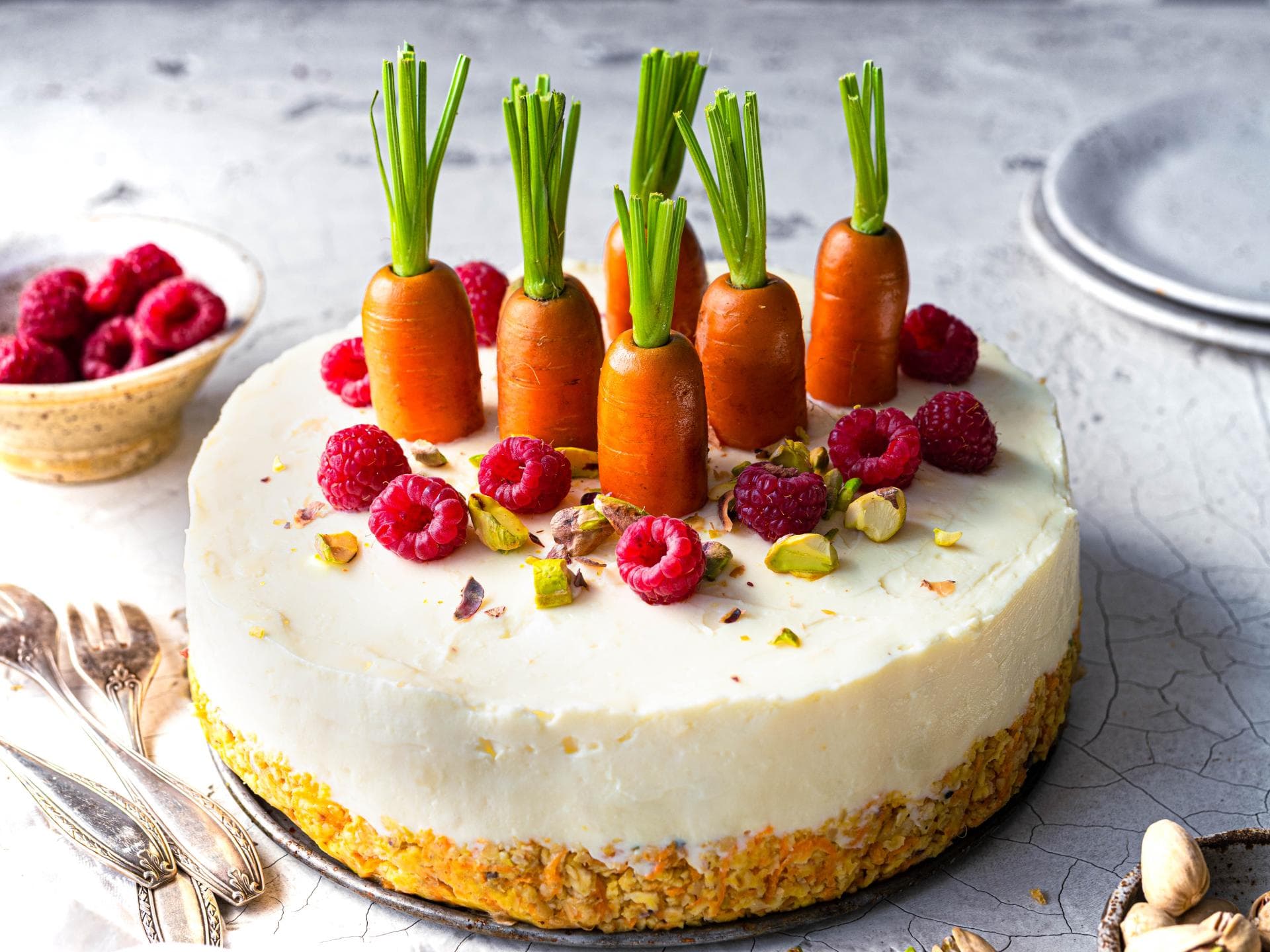 Himbeer-Möhren-Cheesecake 