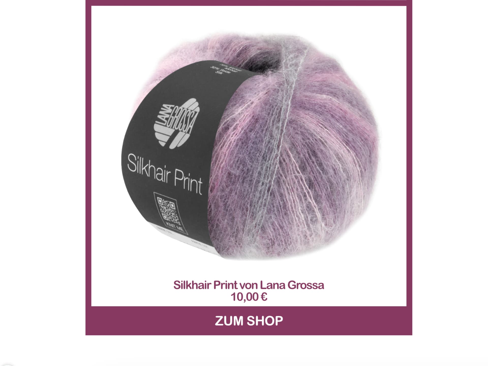 Lana Grossa Strickgarn Silkhair Print