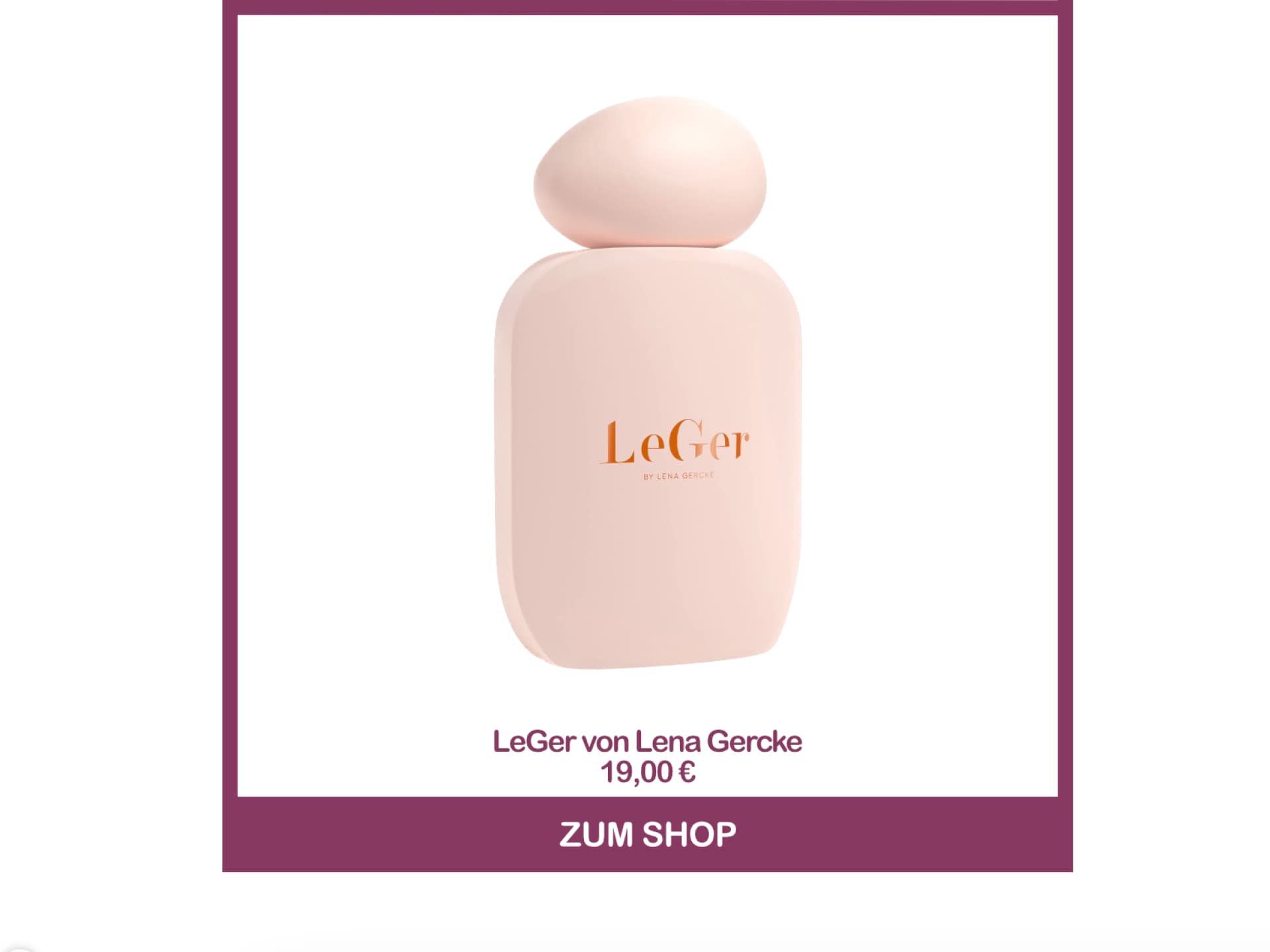 Eau de Parfum LeGer von Lena Gercke