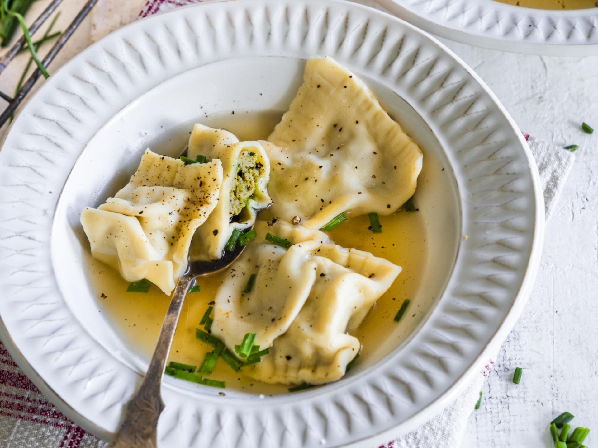 Vegane Maultaschen-Suppe 