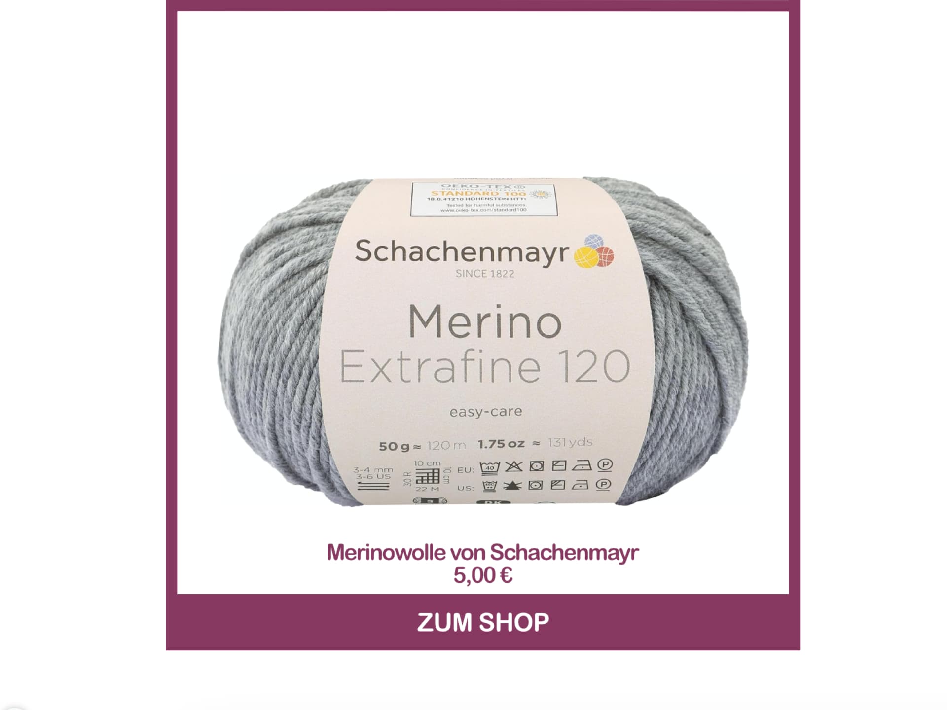 Strickwolle Merino Extrafine von Schachenmayr