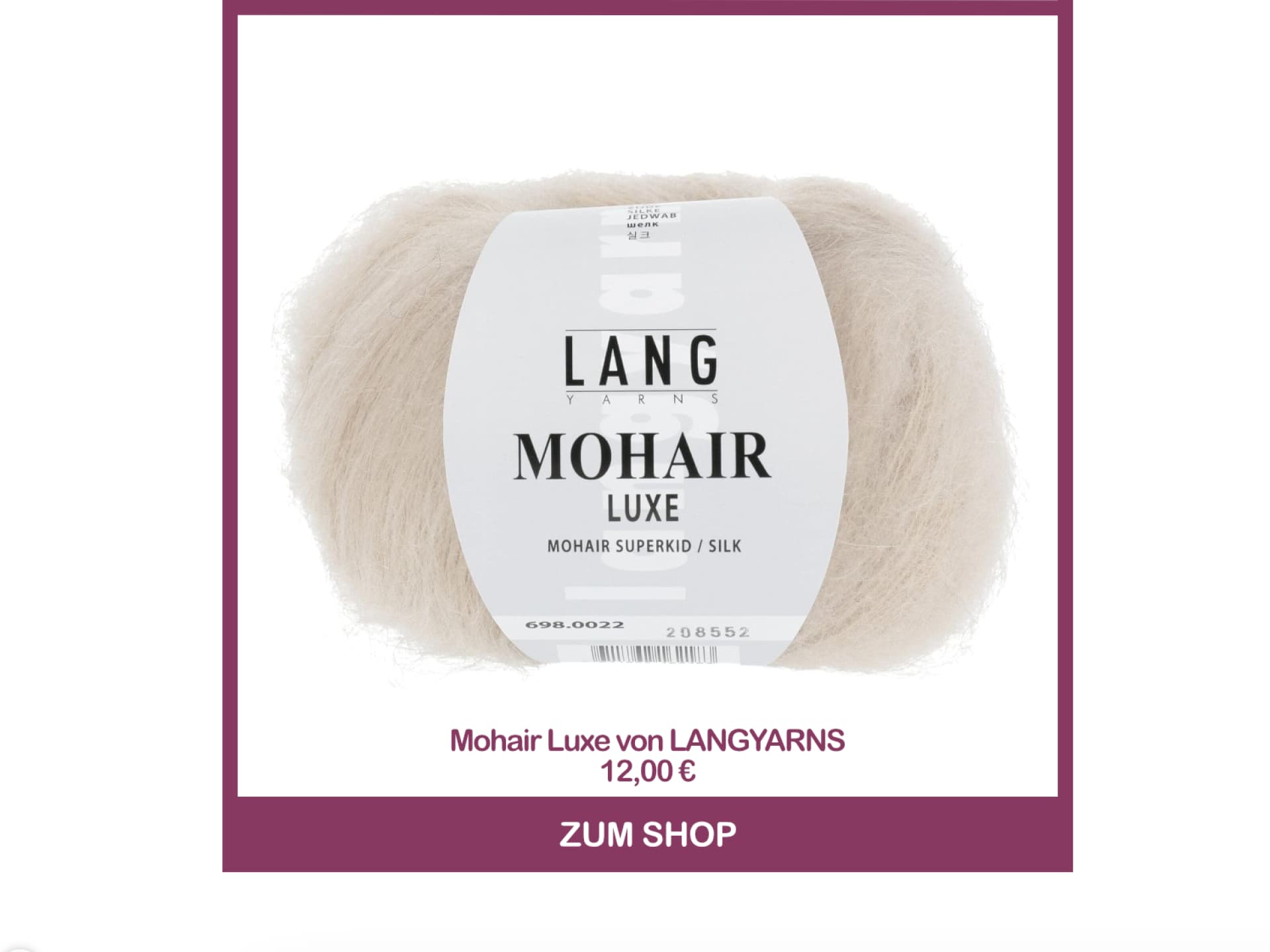 Strickgarn Mohair Luxe von LANGYARNS