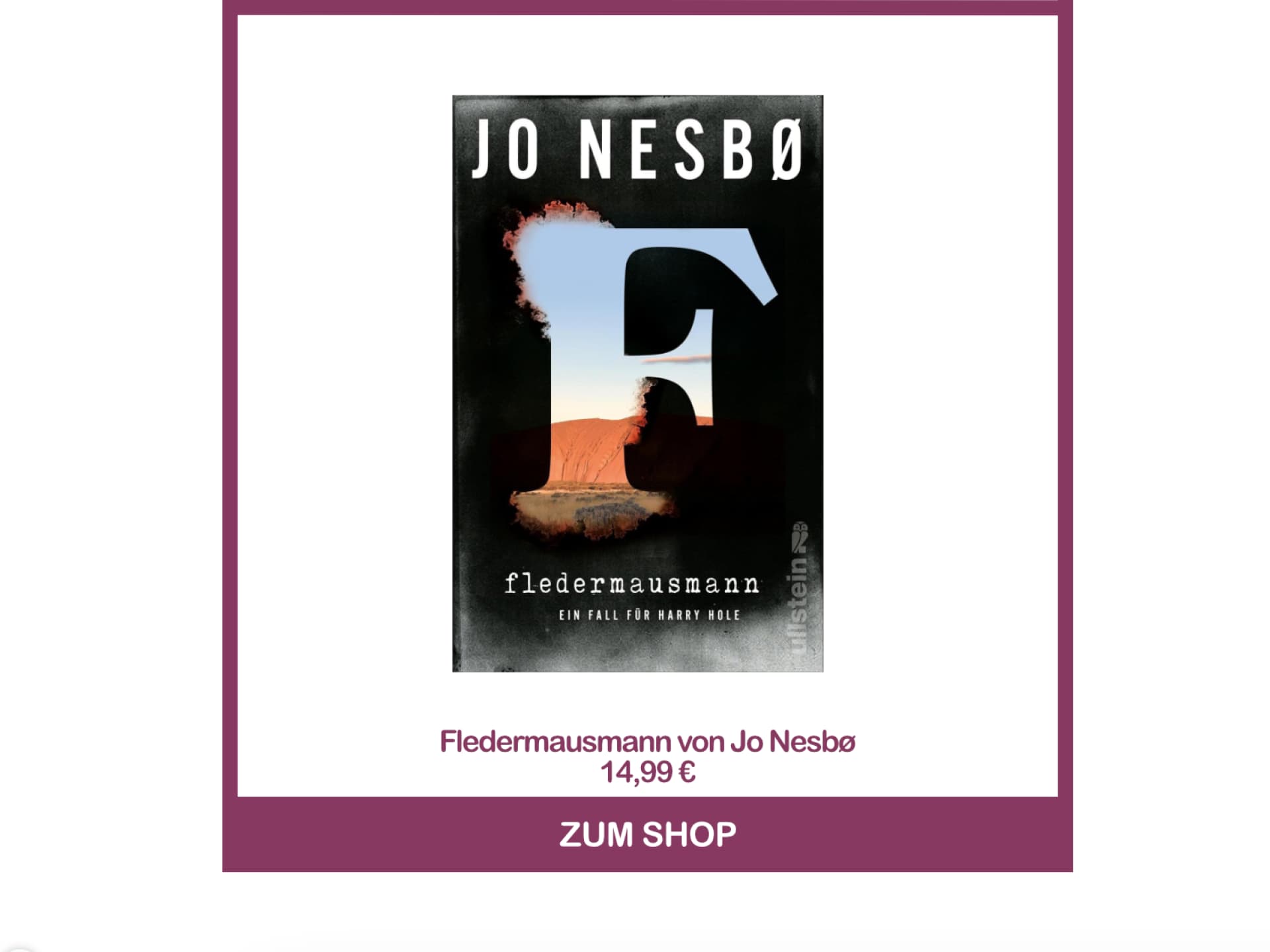 Norwegen-Krimi - Fledermausmann von Jo Nesbø