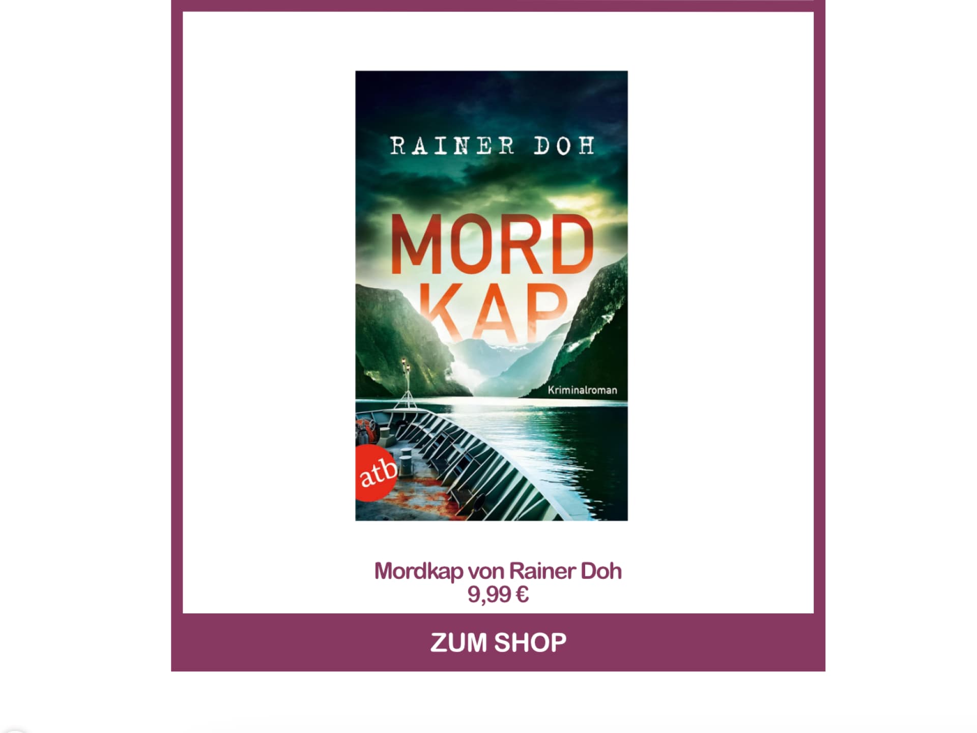 Norwegen-Krimi - Mordkap von Rainer Doh