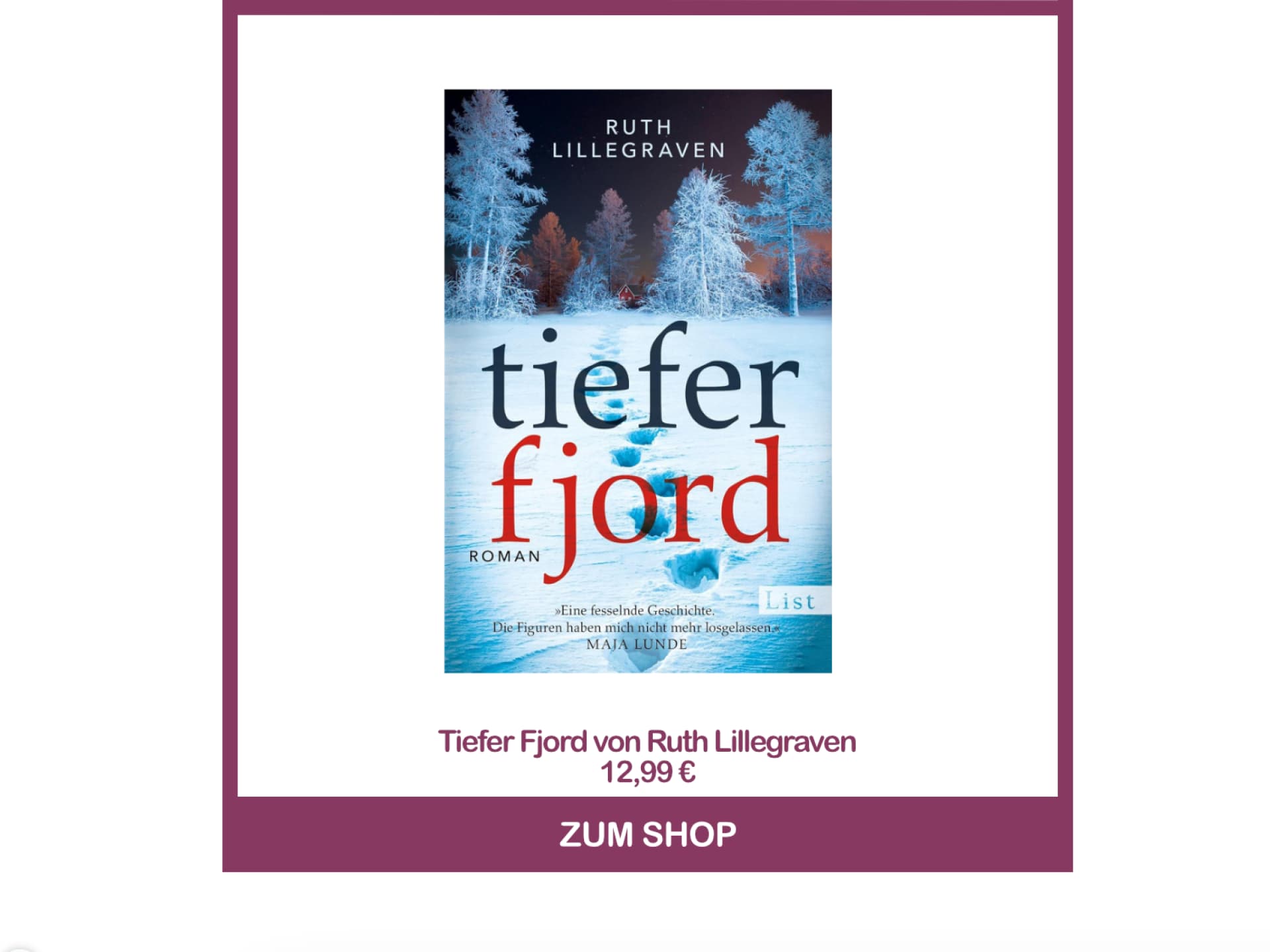 Norwegen-Krimi - Tiefer Fjord von Ruth Lillegraven