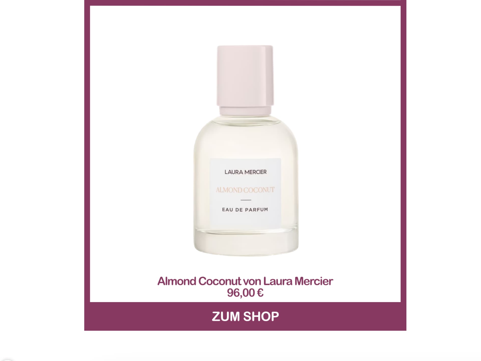 Parfum gegen Mücken - Almond Coconut von Laura Mercier