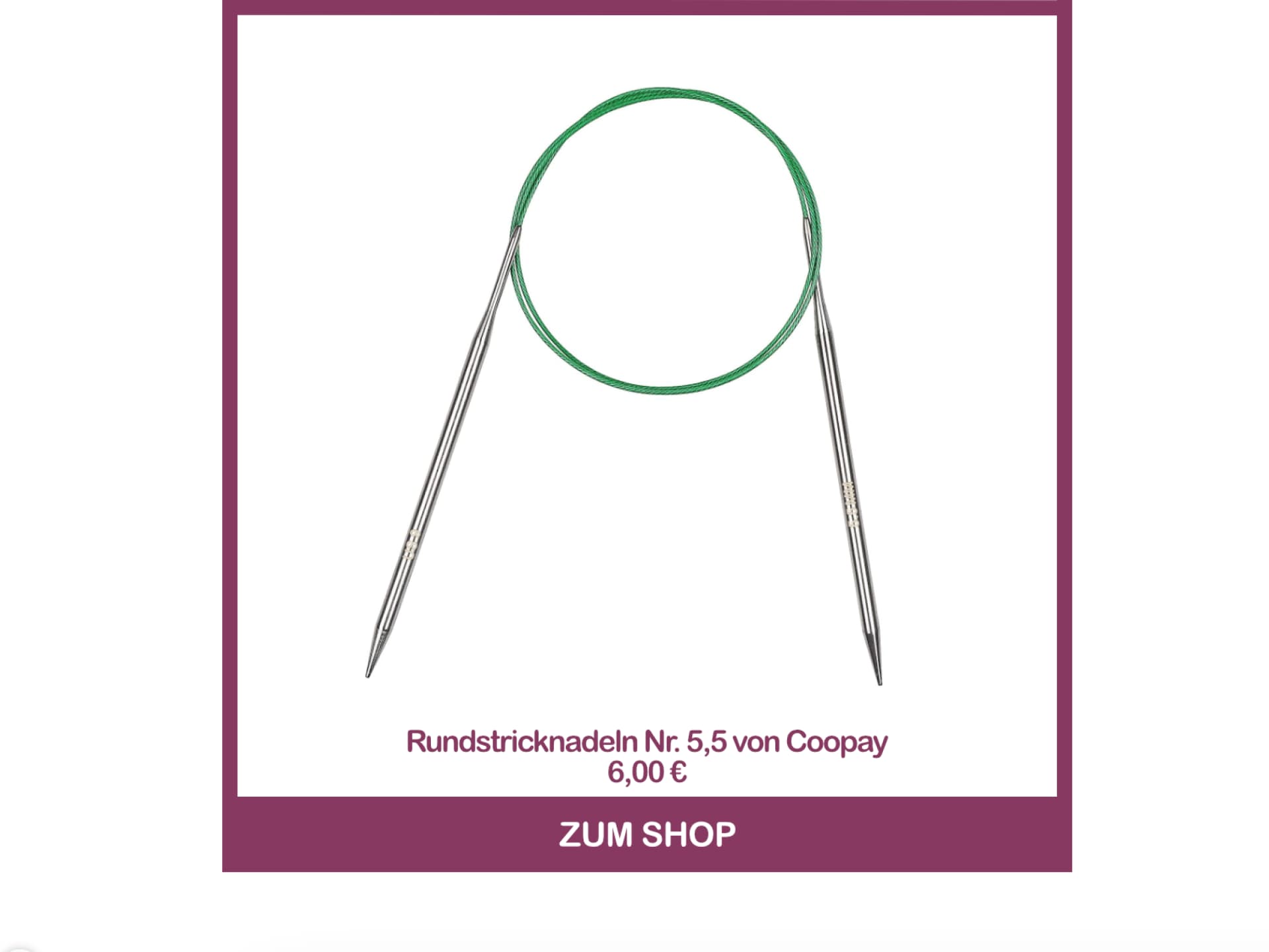 Rundstricknadeln Nr. 5,5 von Coopay