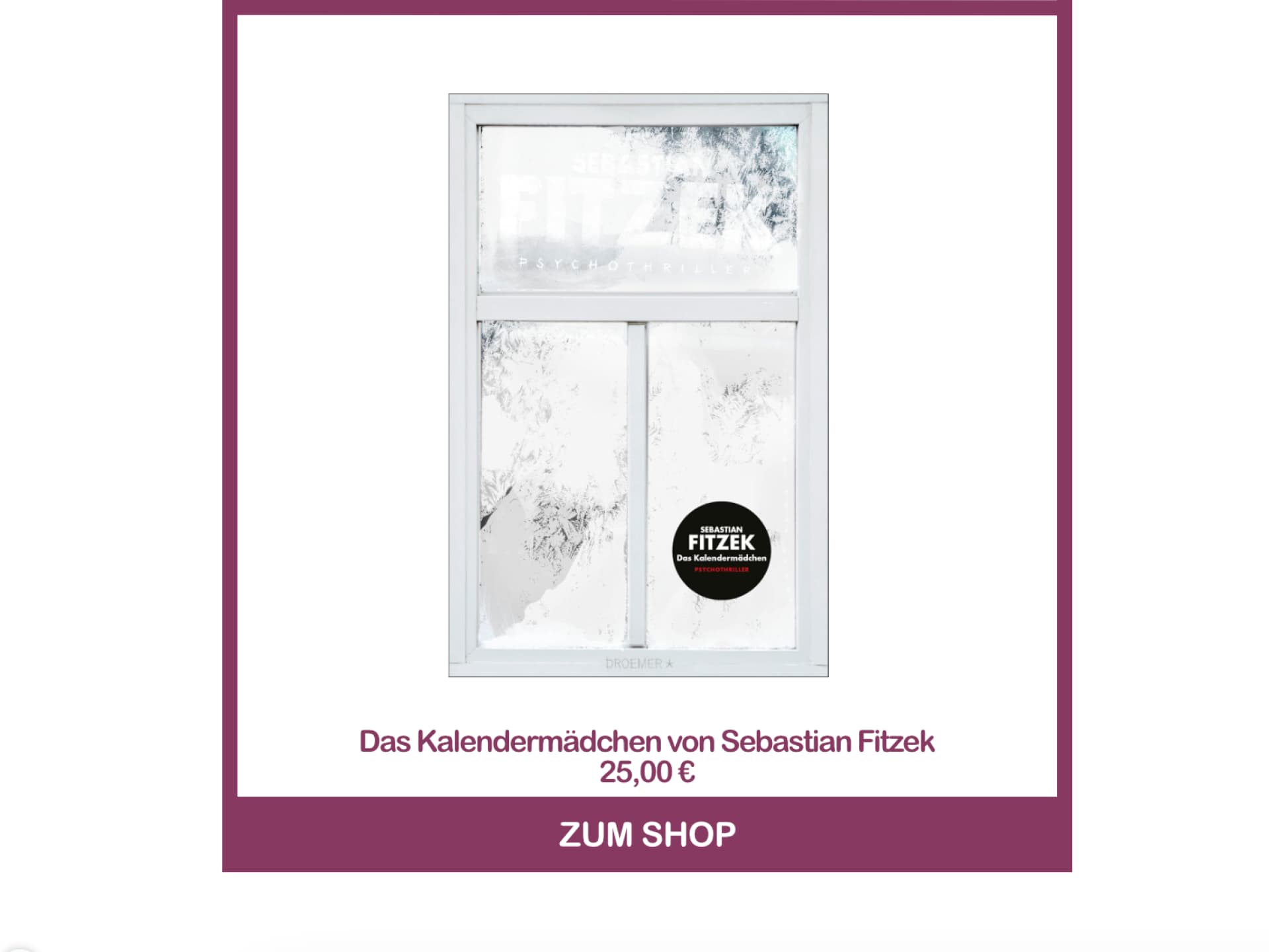 Das Kalendermädchen von Sebastian Fitzek