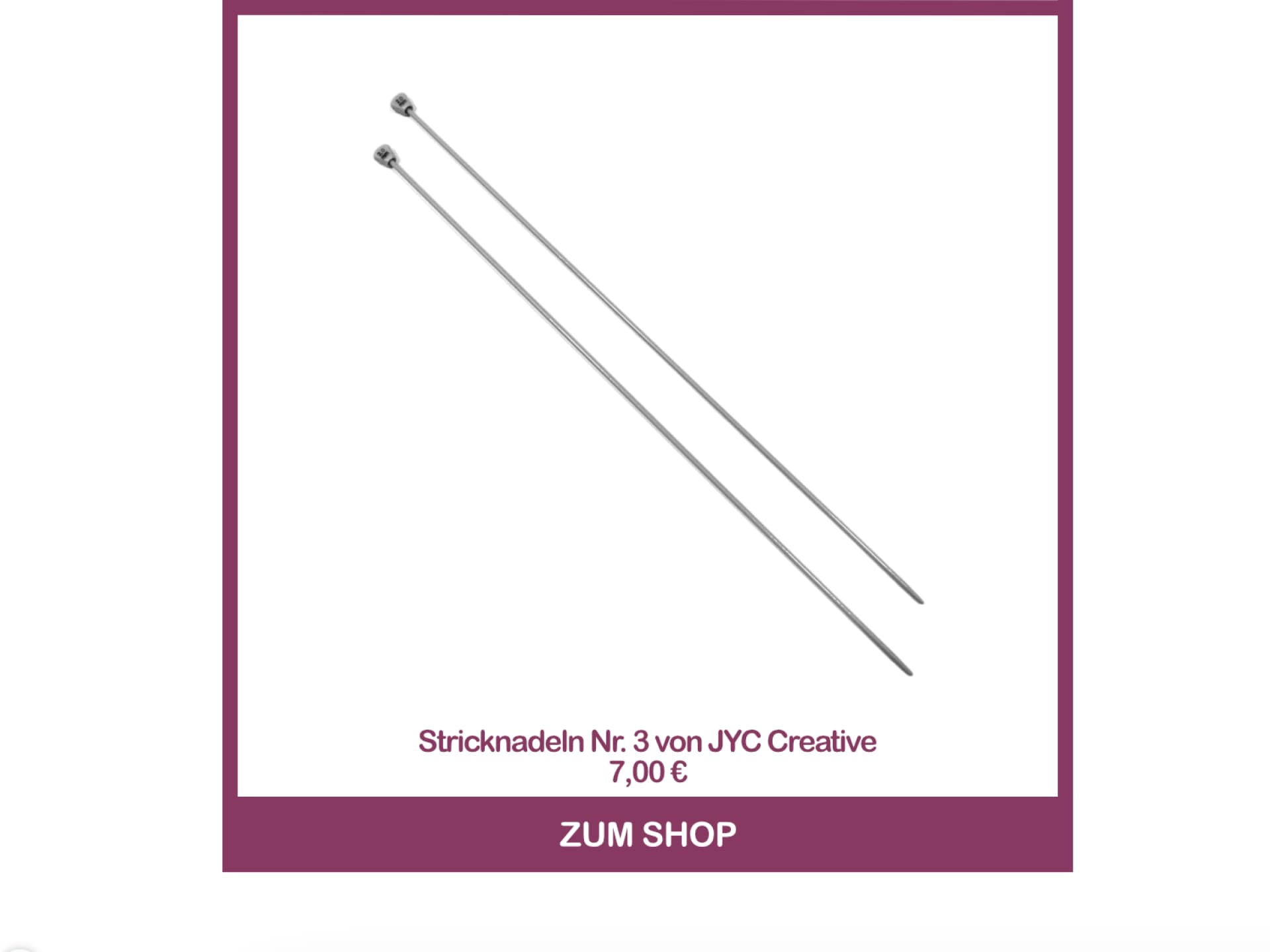 Stricknadeln Nr. 3 von JYC Creative