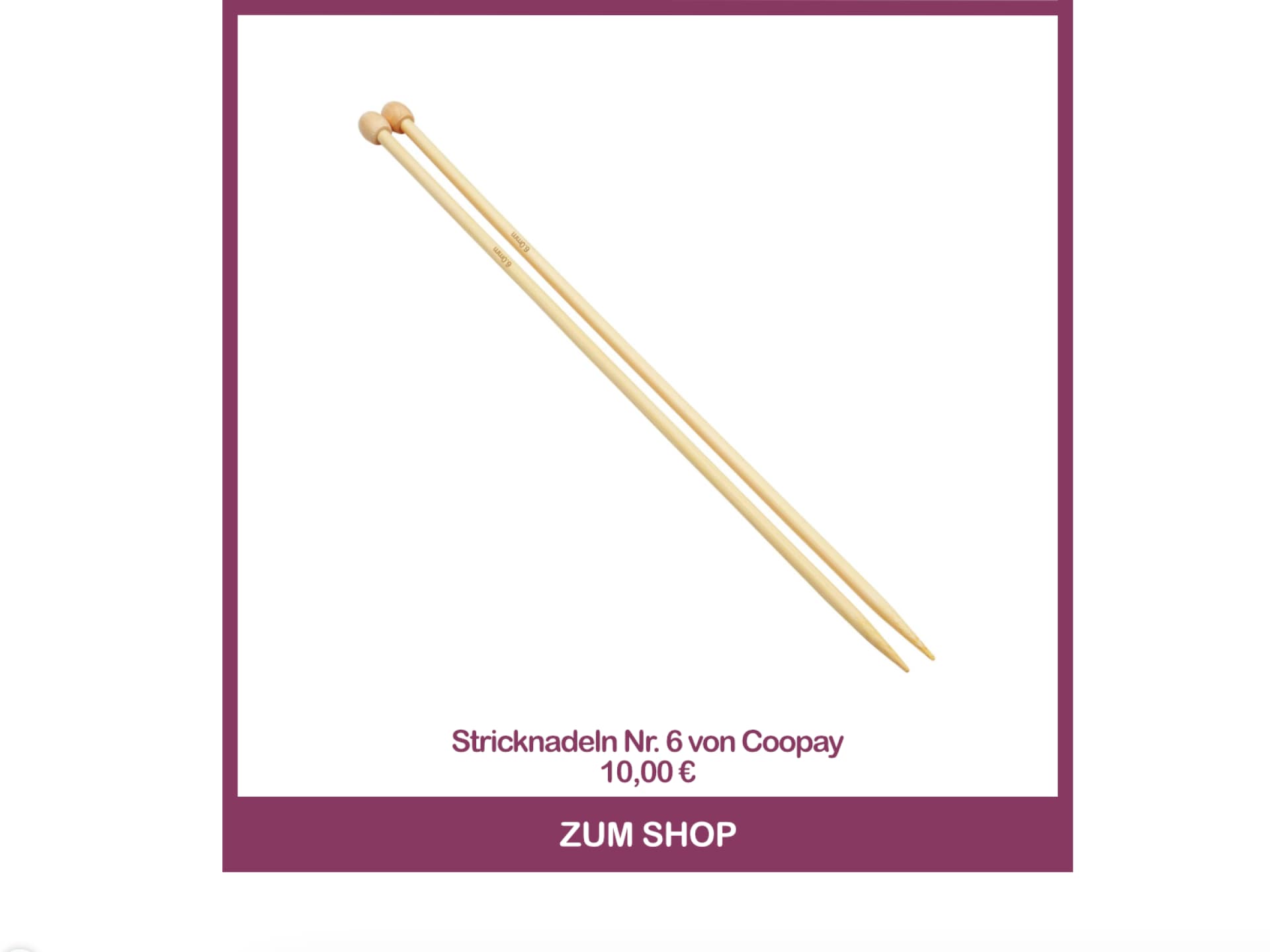 Stricknadeln Nr. 6 von Coopay