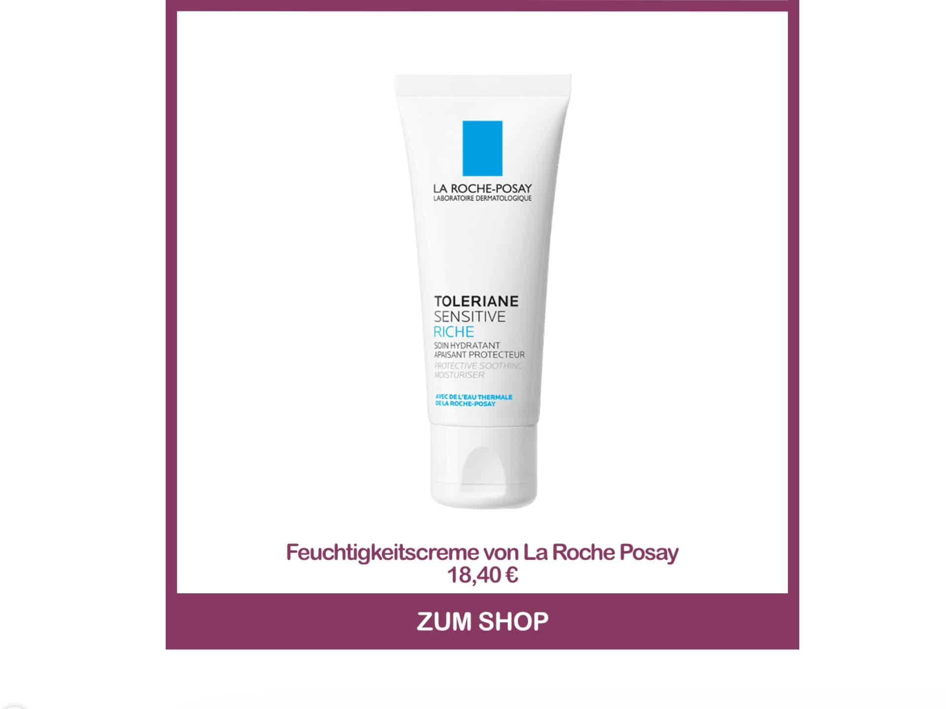 Beste Feuchtigkeitscreme Apotheke - Toleriane Sensitive Feuchtigkeitscreme von La Roche Posay