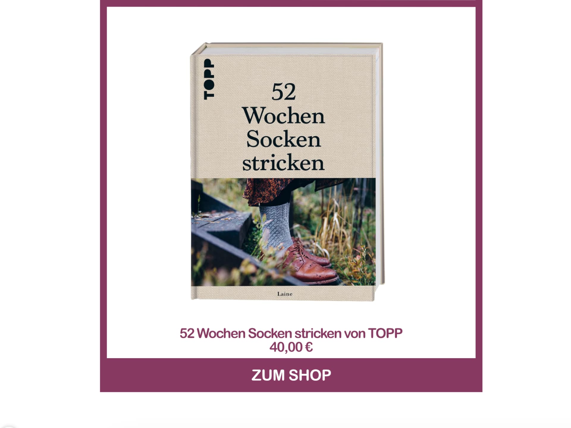 Die besten Strickbücher - 52 Wochen Socken stricken von TOPP